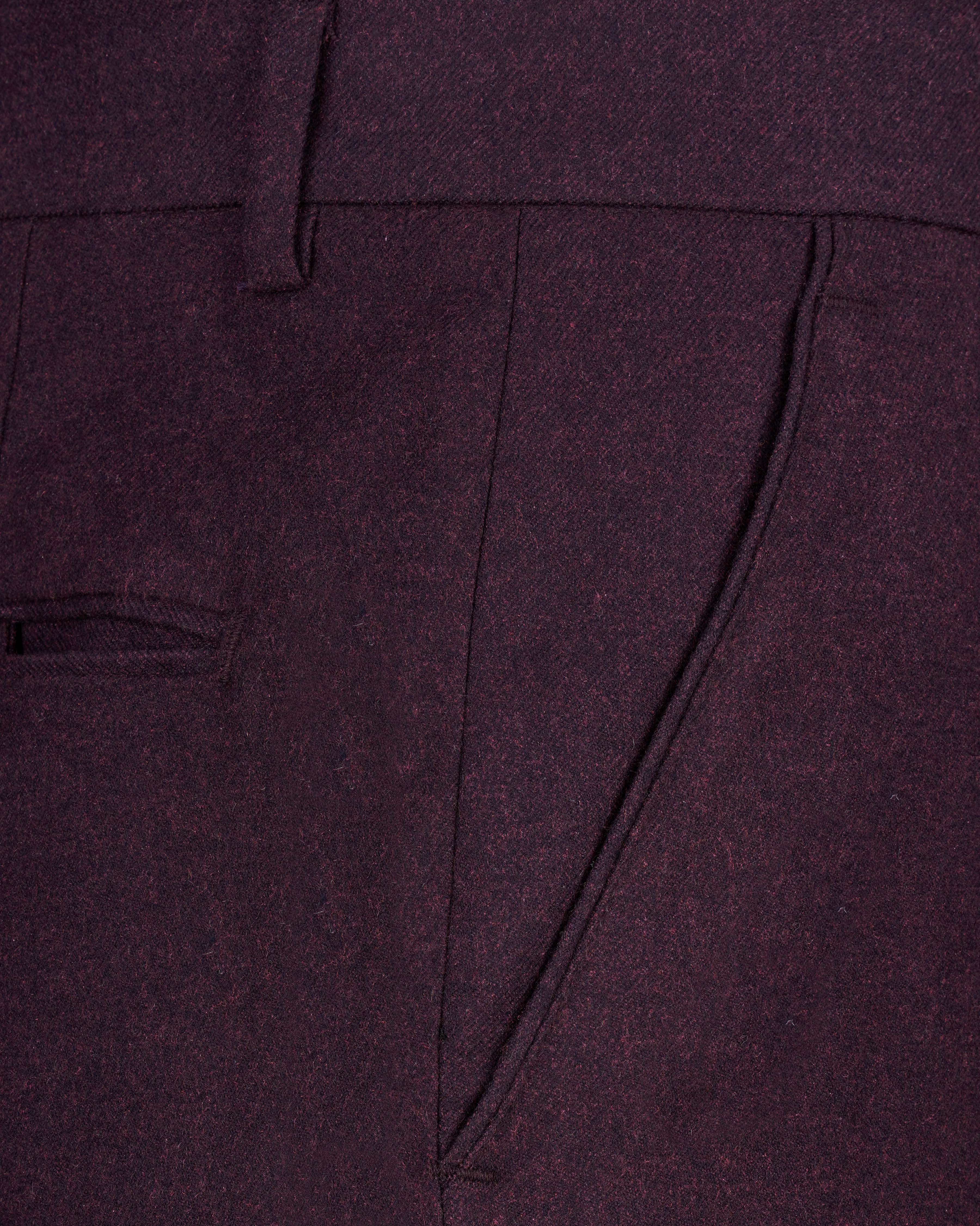 Toledo Wine Pure Wool Pant T2067-28, T2067-30, T2067-32, T2067-34, T2067-36, T2067-38, T2067-40, T2067-42, T2067-44