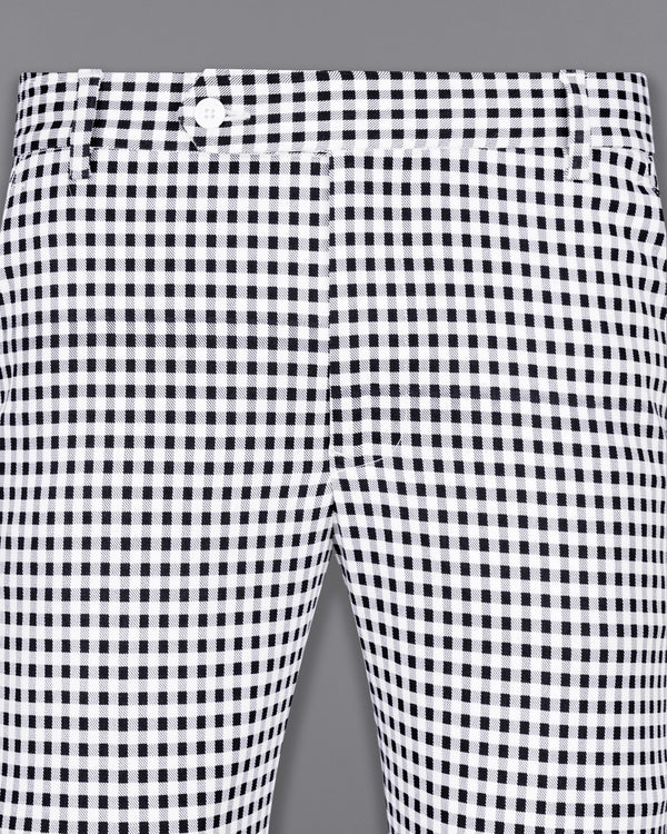 White and Black Mini Checkered Pant T2092-28, T2092-30, T2092-32, T2092-34, T2092-36, T2092-38, T2092-40, T2092-42, T2092-44