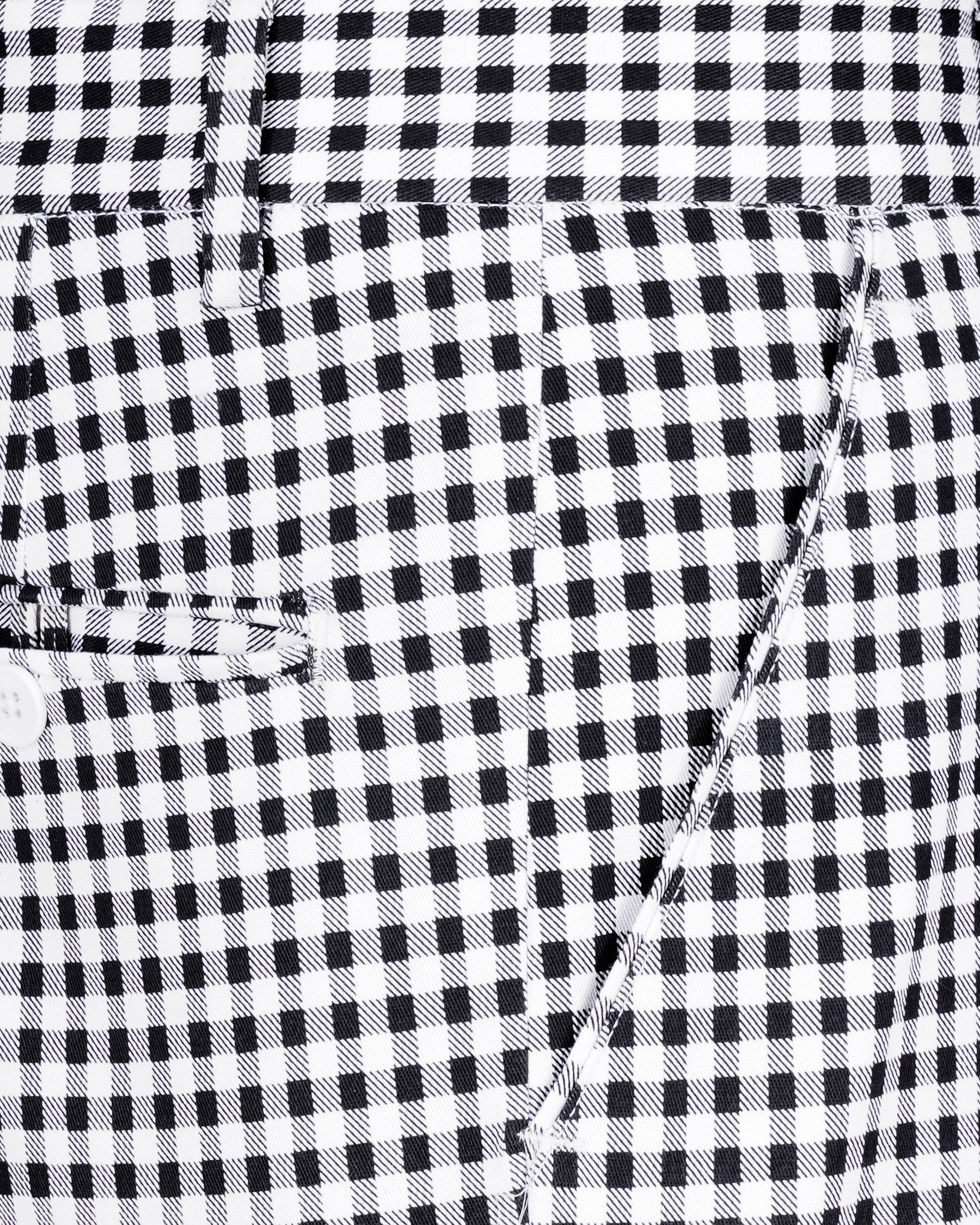 White and Black Mini Checkered Pant T2092-28, T2092-30, T2092-32, T2092-34, T2092-36, T2092-38, T2092-40, T2092-42, T2092-44