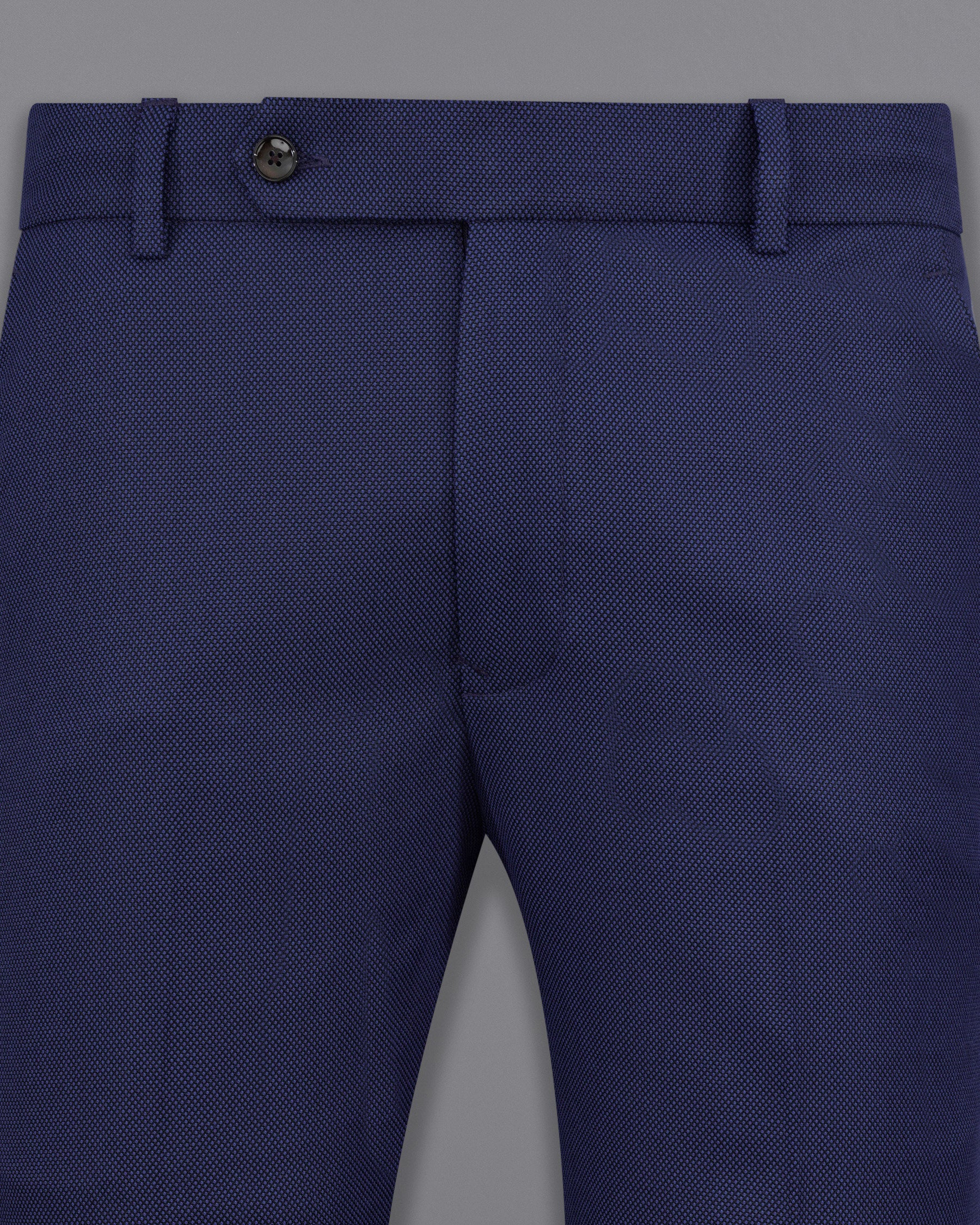 Rhino Navy Blue Textured Pant