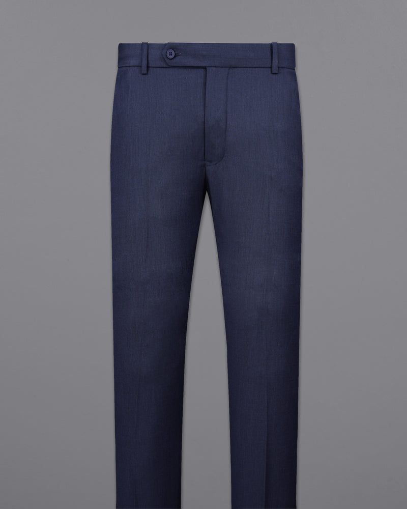 GUNMETAL NAVY BLUE SOLID PANT