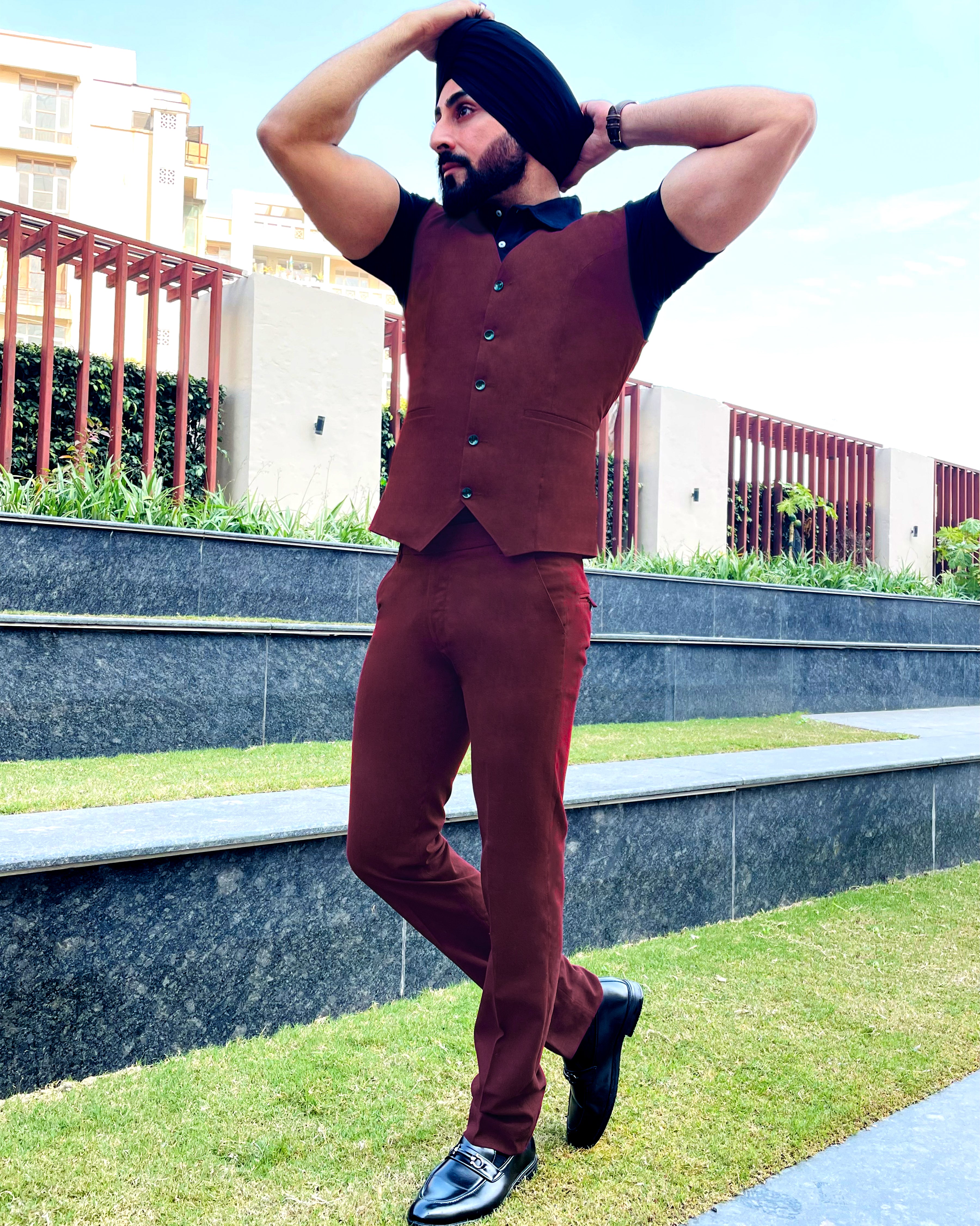 Wine waistcoat sale