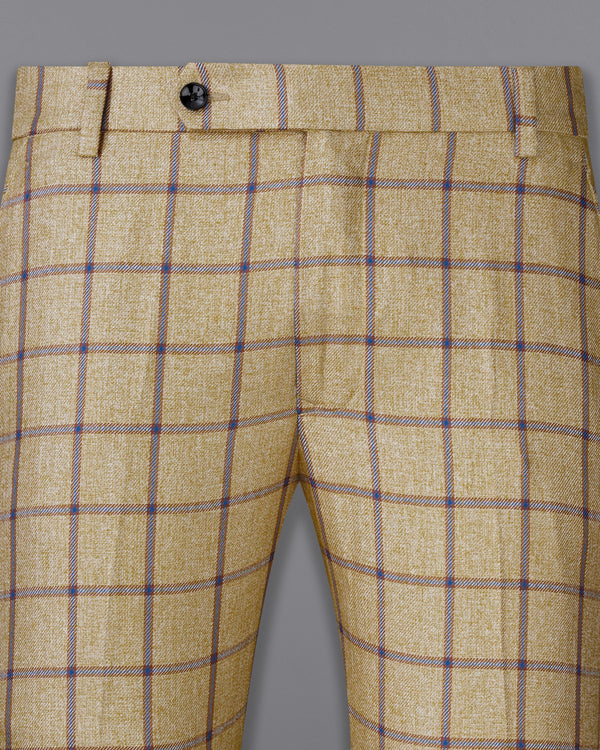 Mongoose Brown with Dianne Blue Windowpane Pant T2137-28, T2137-30, T2137-32, T2137-34, T2137-36, T2137-38, T2137-40, T2137-42, T2137-44