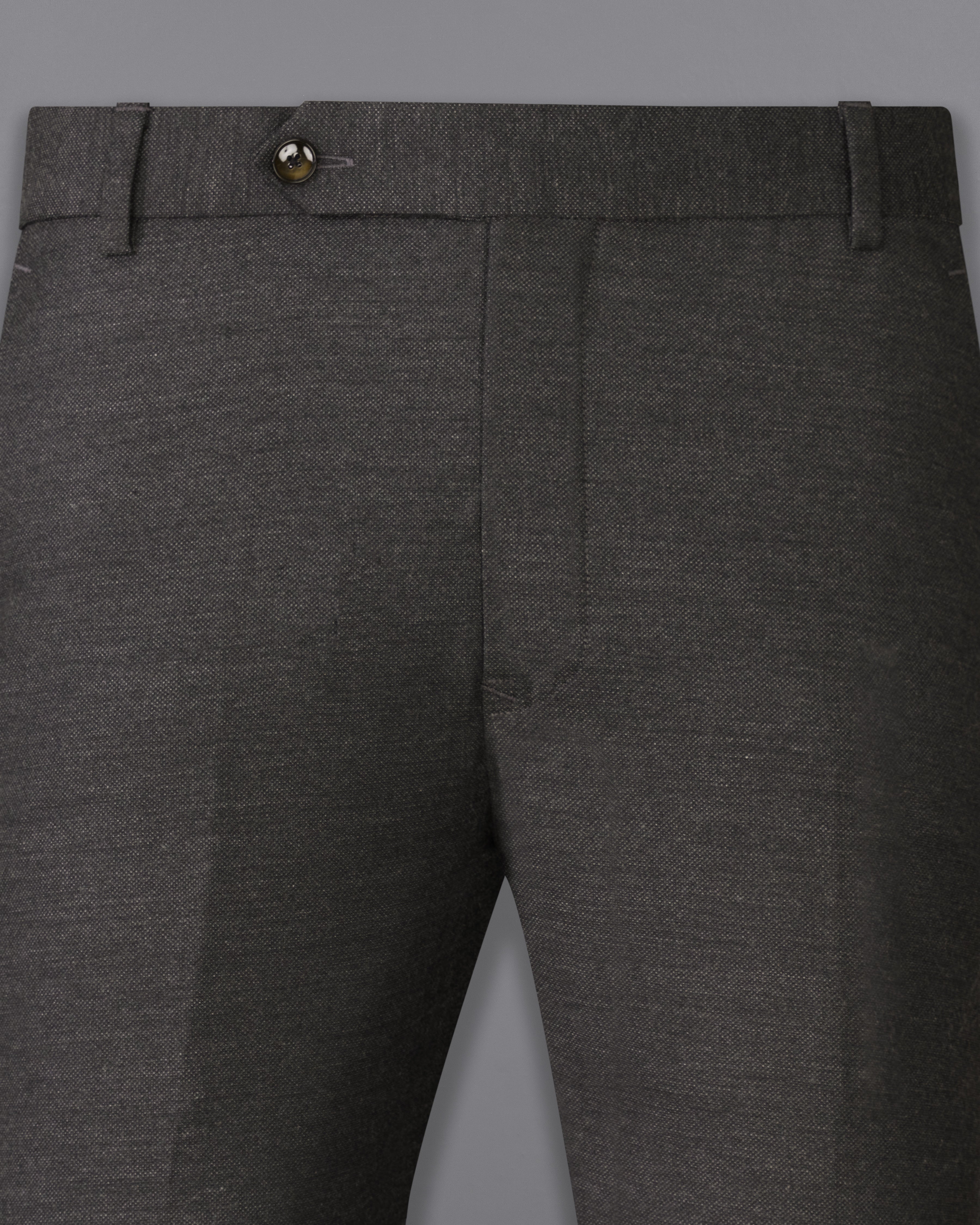 Jack Victor Men's Palmer Blue Textured Cotton, Wool Stretch Trouser