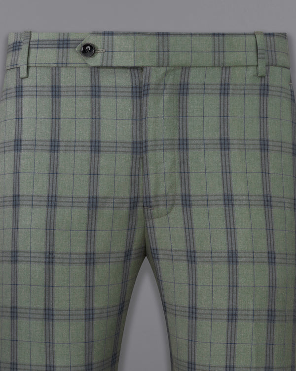 Limed Green and Martinique Blue Plaid Pant T2277-28, T2277-30, T2277-32, T2277-34, T2277-36, T2277-38, T2277-40, T2277-42, T2277-44