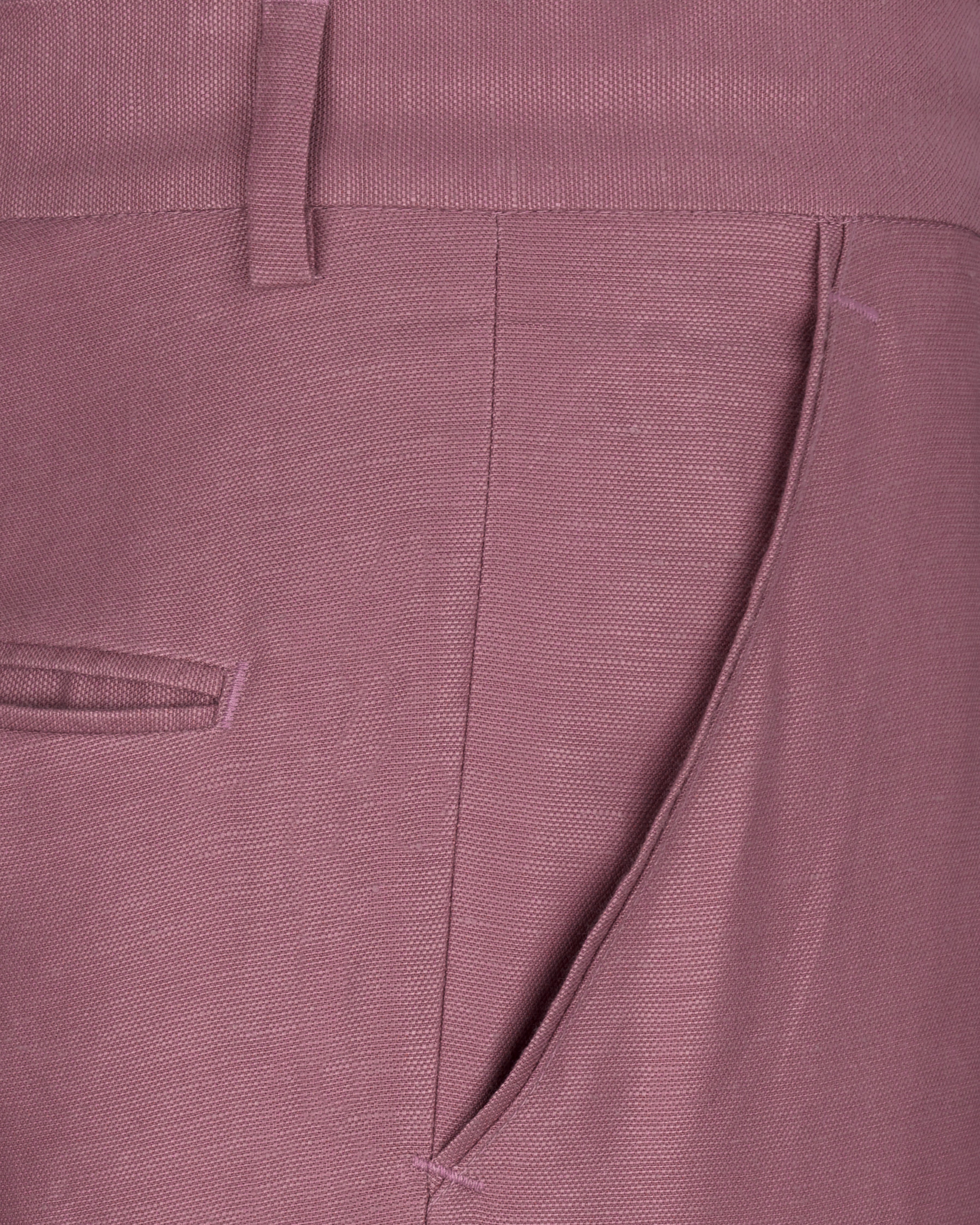 Dark Chestnut Pink  Linen Pant T2313-28, T2313-30, T2313-32, T2313-34, T2313-36, T2313-38, T2313-40, T2313-42, T2313-44