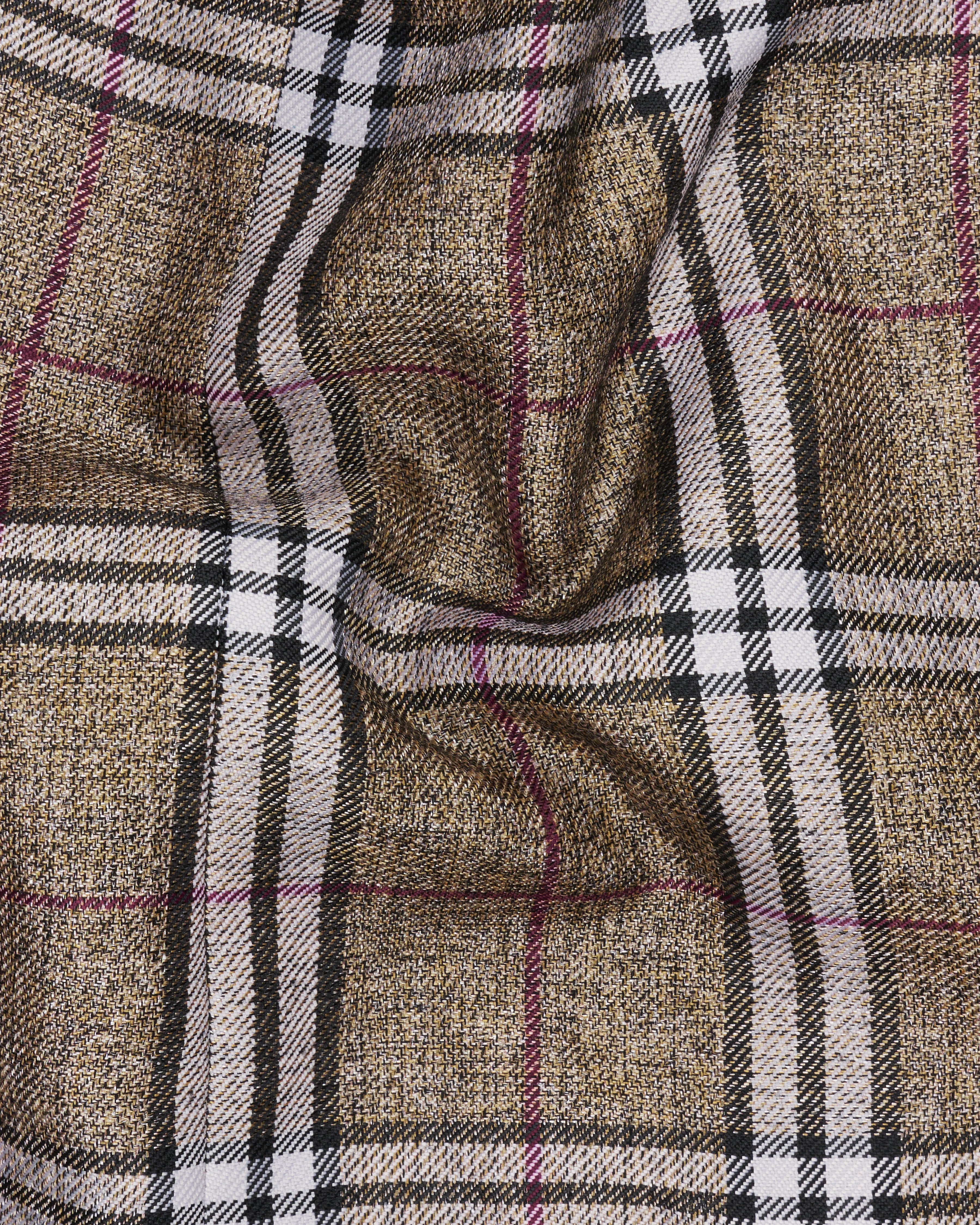 Flax Smoke Brown Plaid Pant T2319-28, T2319-30, T2319-32, T2319-34, T2319-36, T2319-38, T2319-40, T2319-42, T2319-44