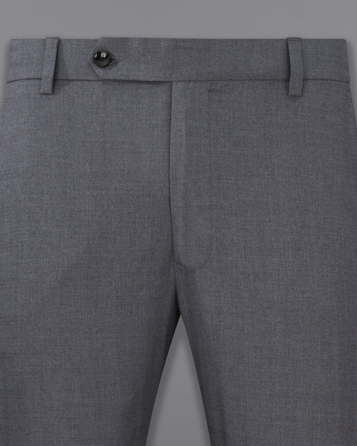 Raymond Mens Wool super 90s Structured Trouser FabricBluish Grey