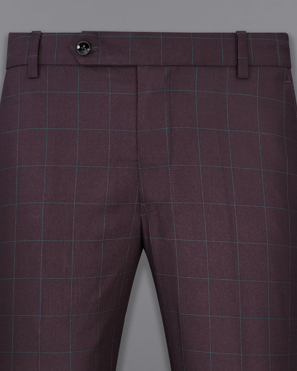 Thunder Maroon Plaid Pant T2332-28, T2332-30, T2332-32, T2332-34, T2332-36, T2332-38, T2332-40, T2332-42, T2332-44