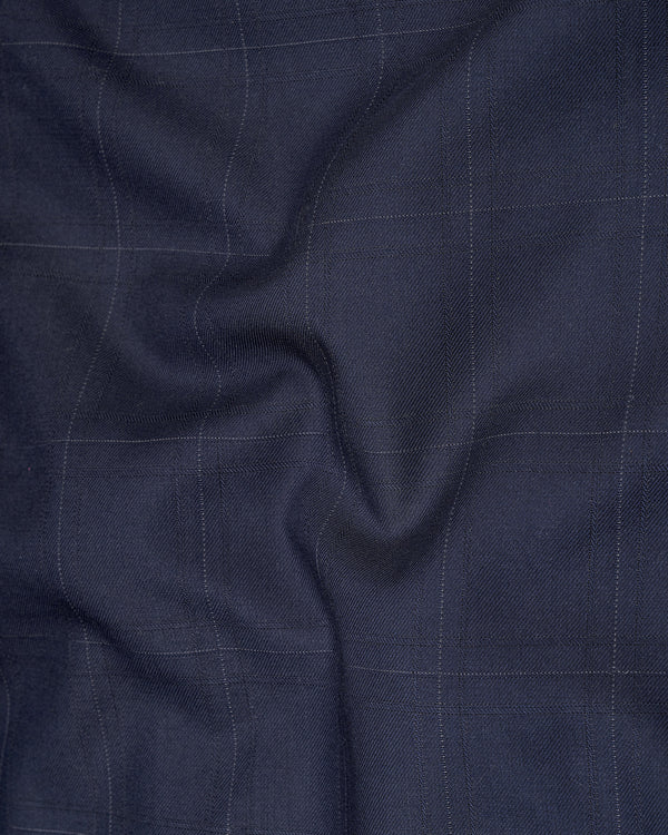 Ebony Clay Navy Blue Plaid Pant T2346-28, T2346-30, T2346-32, T2346-34, T2346-36, T2346-38, T2346-40, T2346-42, T2346-44