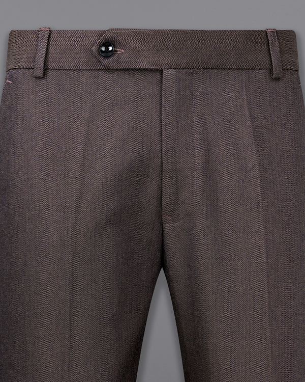 Brown Sharkskin 2 Button Suit  MenSuits