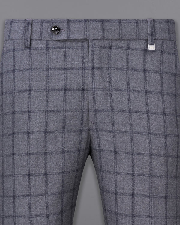 Wenge Gray Windowpane Pant T2373-28, T2373-30, T2373-32, T2373-34, T2373-36, T2373-38, T2373-40, T2373-42, T2373-44