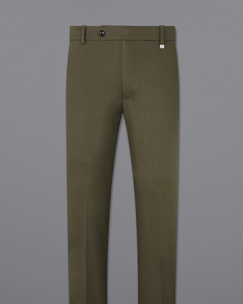 Dcot by Donear Mens Olive Green Cotton Trousers