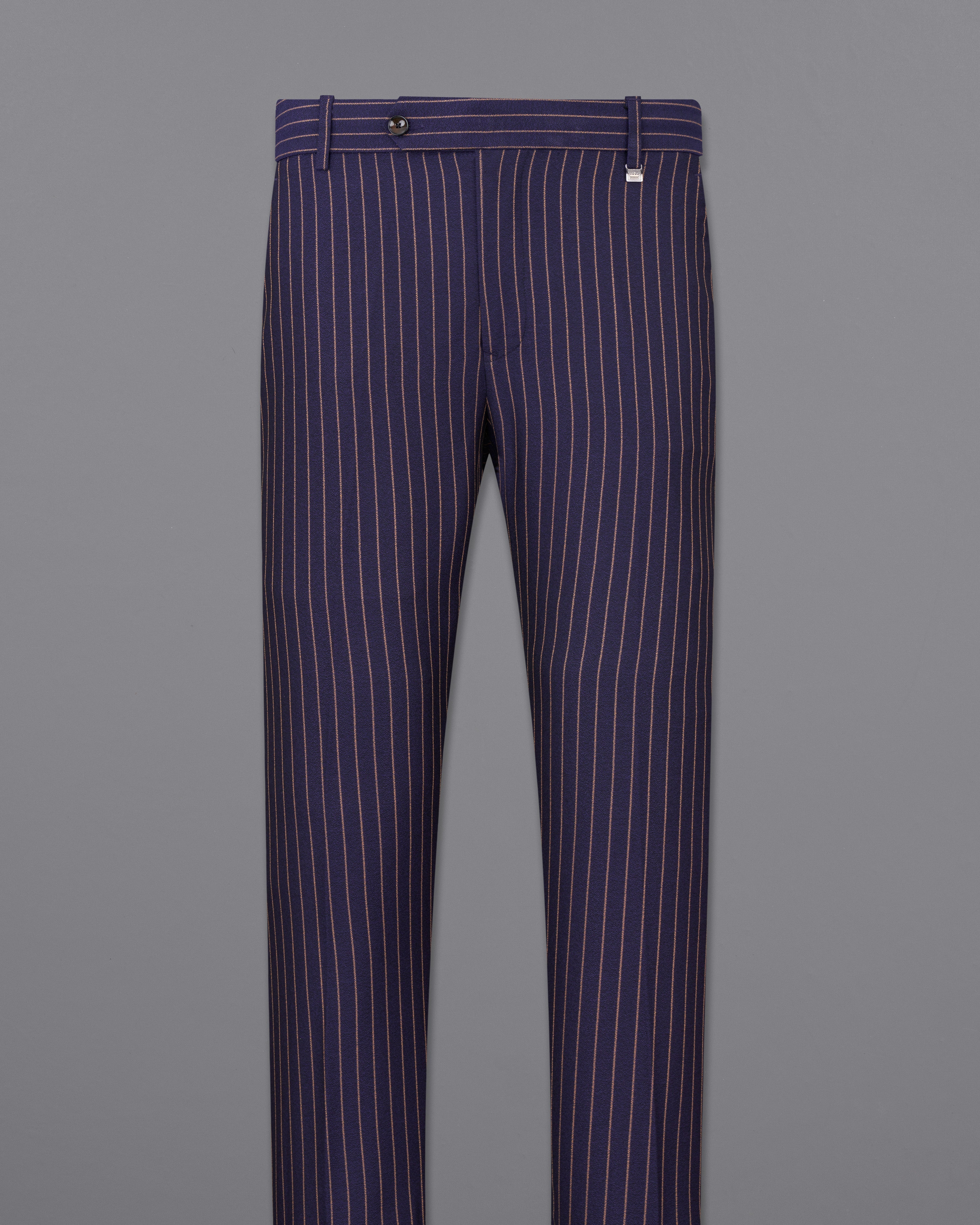 Tuna Navy Blue with Coral Reef Brown Striped Pants T2480-28, T2480-30, T2480-32, T2480-34, T2480-36, T2480-38, T2480-40, T2480-42, T2480-44