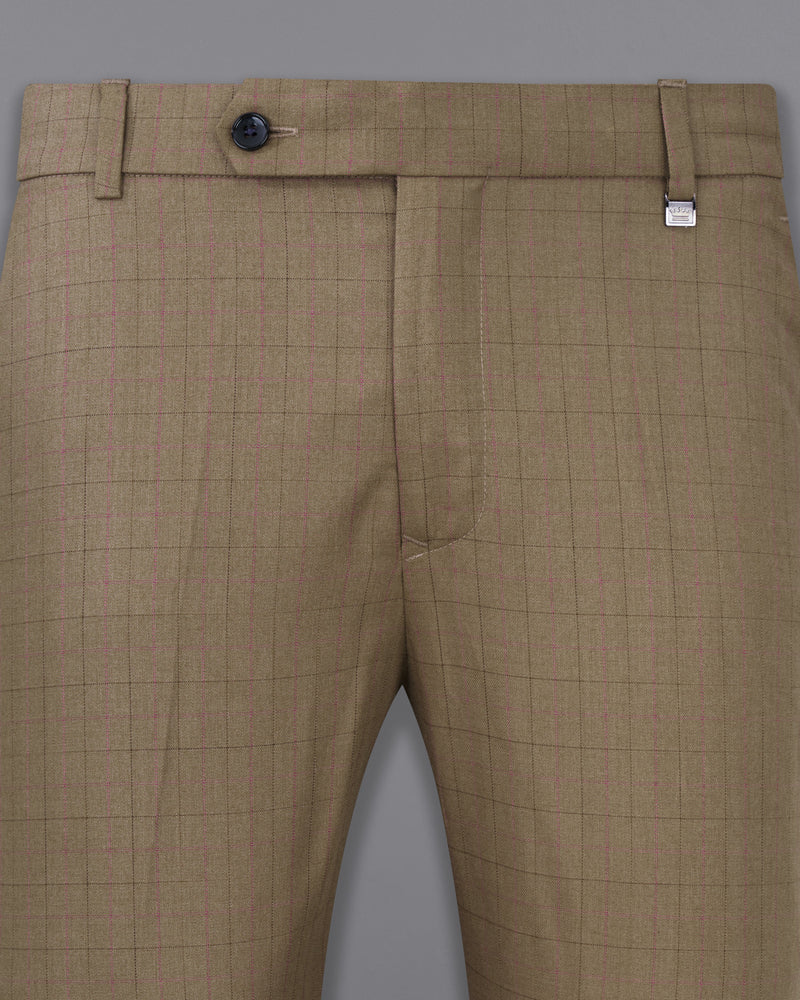 COLLUSION peg pants in brown plaid  ASOS