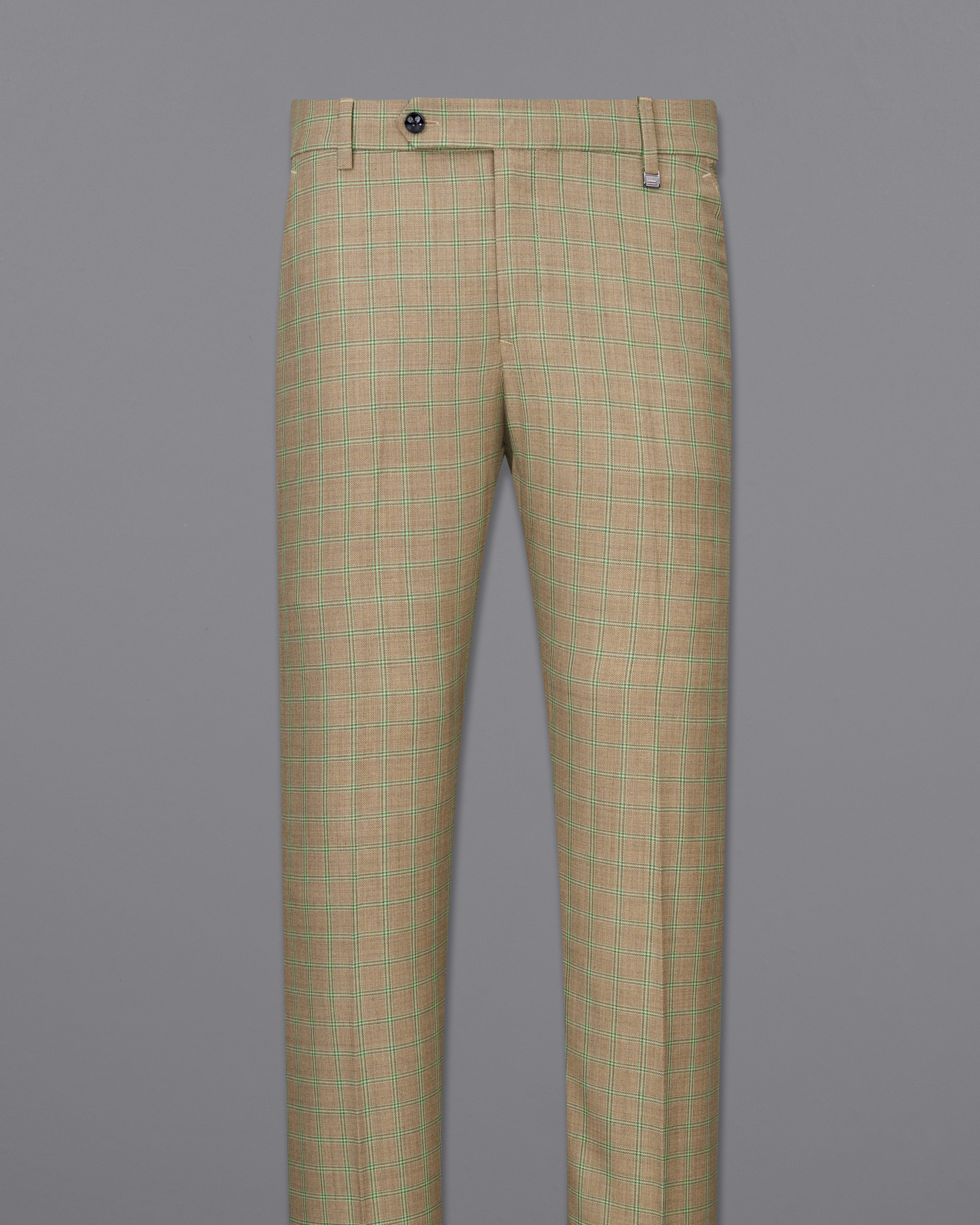 Sandrift Brown with Sprout Green Plaid Pants T2483-28, T2483-30, T2483-32, T2483-34, T2483-36, T2483-38, T2483-40, T2483-42, T2483-44