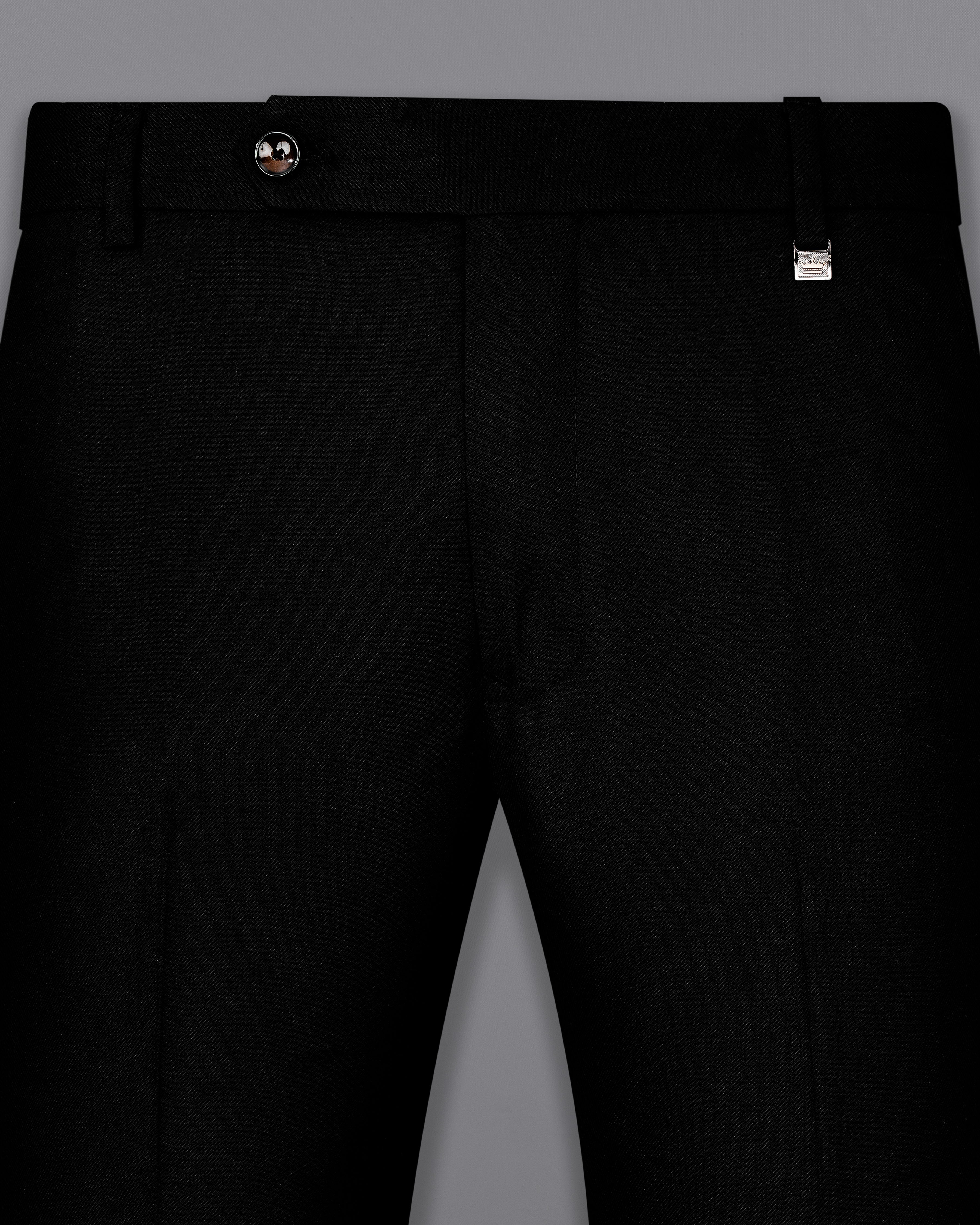 Jade Black Textured Pants T2485-28, T2485-30, T2485-32, T2485-34, T2485-36, T2485-38, T2485-40, T2485-42, T2485-44