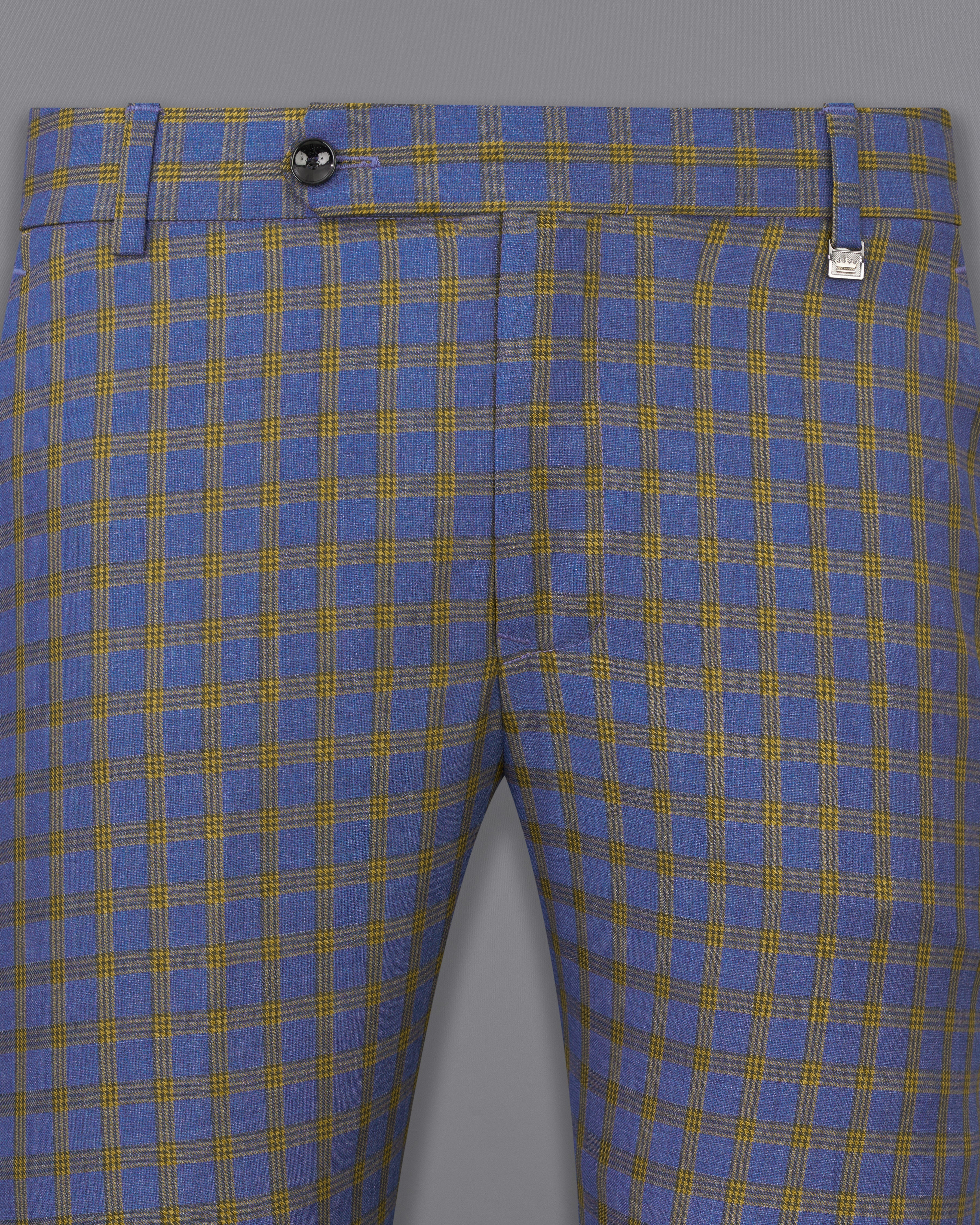 Featherlight Wool Royal Blue Check Pant in Mumbai at best price by The Pant  Project (Head Office) - Justdial