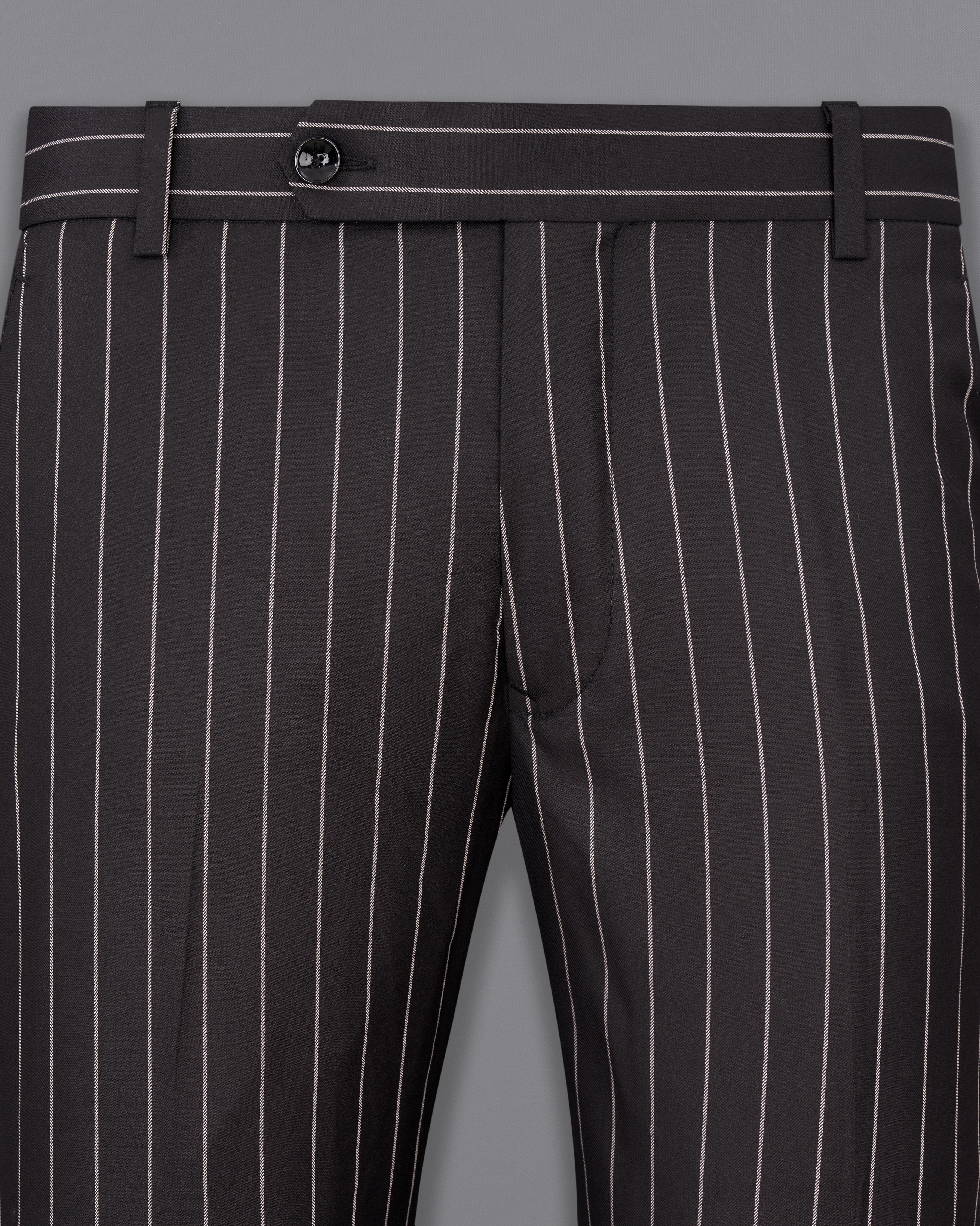 Mason Slim-Fit Striped Pants Blue – BRABION