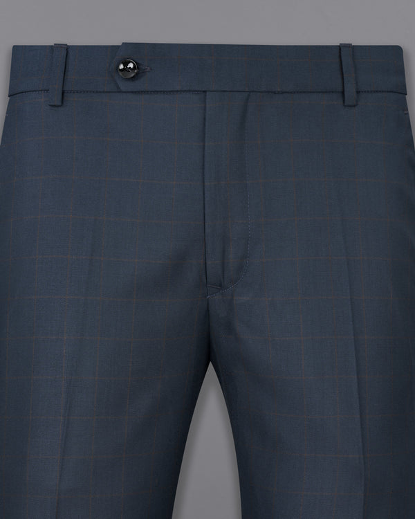 Ebony Clay Blue Windowpane Pants T2501-28, T2501-30, T2501-32, T2501-34, T2501-36, T2501-38, T2501-40, T2501-42, T2501-44