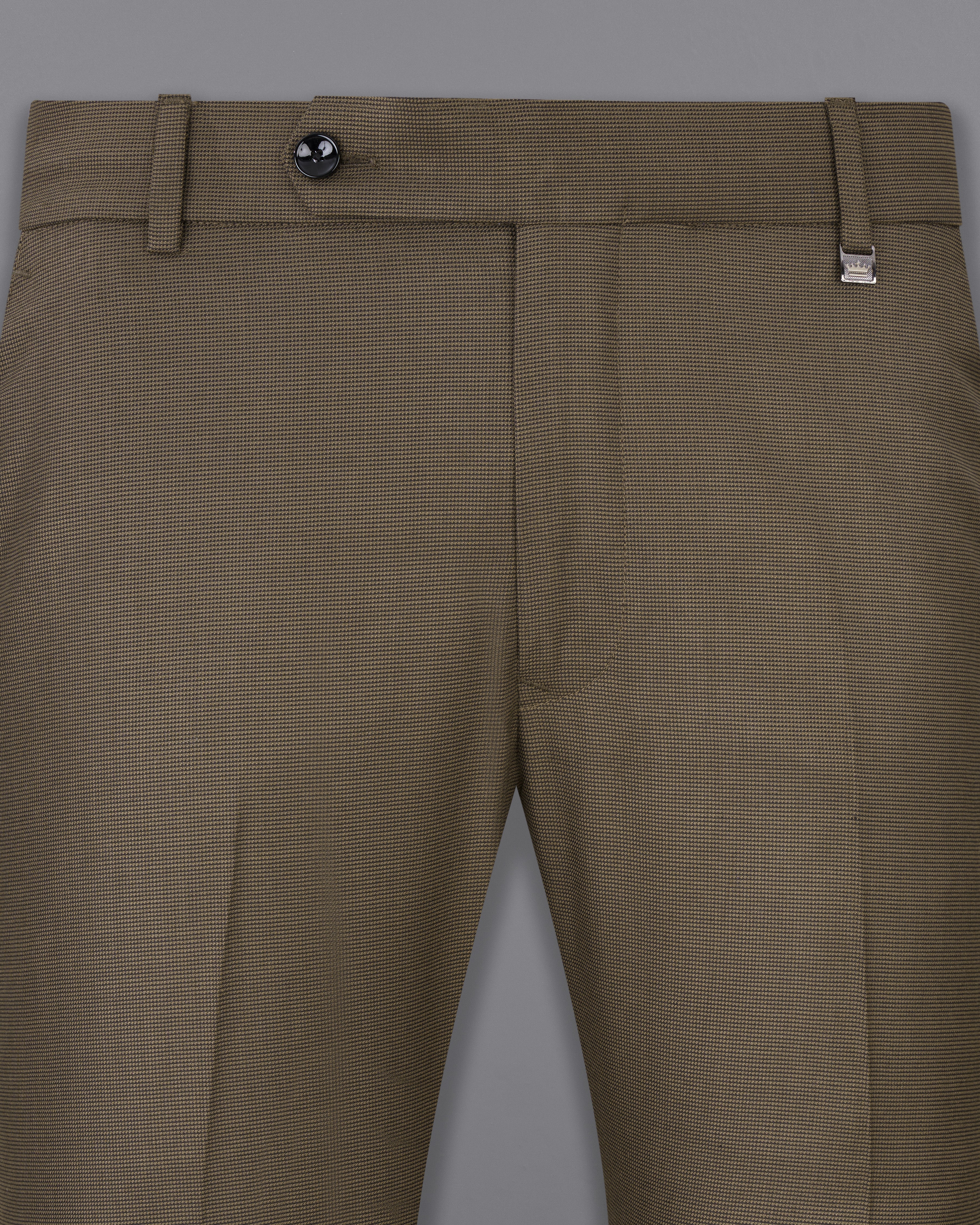 Buy Sorbino men slim fit textured pants grey and brown Online | Brands For  Less