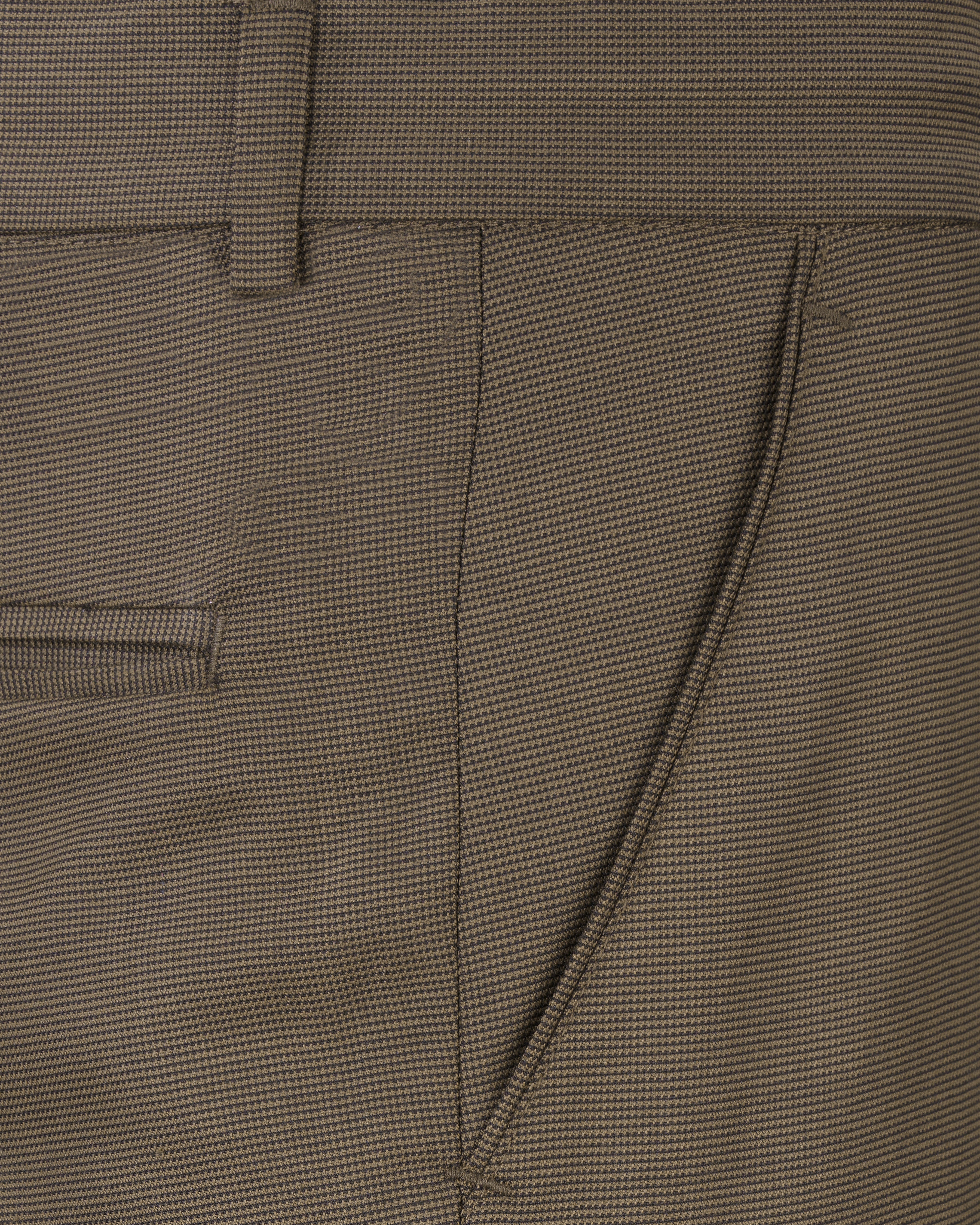Fuscous Brown Textured Pants