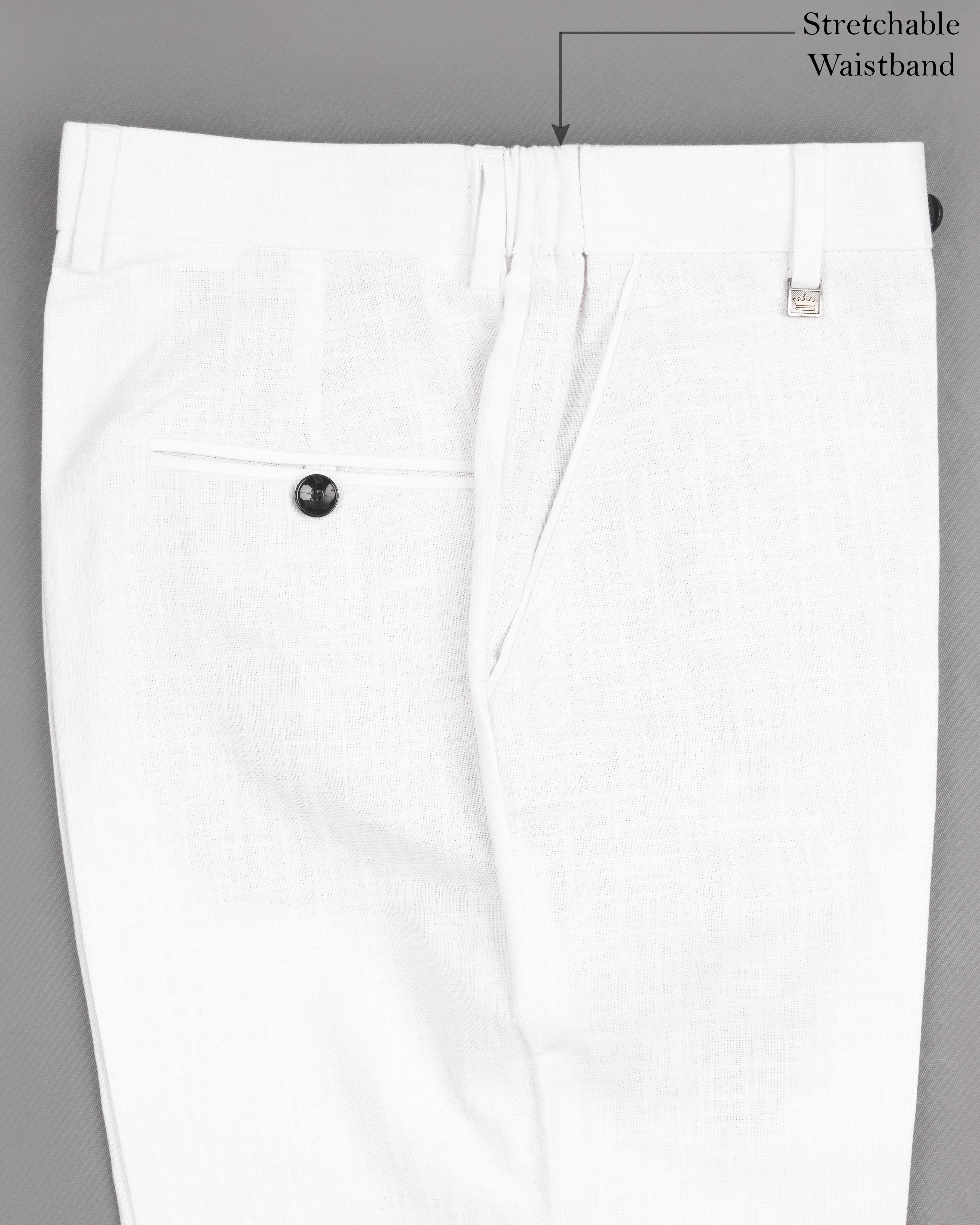 Bright White Luxurious Linen Pant T2544-28, T2544-30, T2544-32, T2544-34, T2544-36, T2544-38, T2544-40, T2544-42, T2544-44