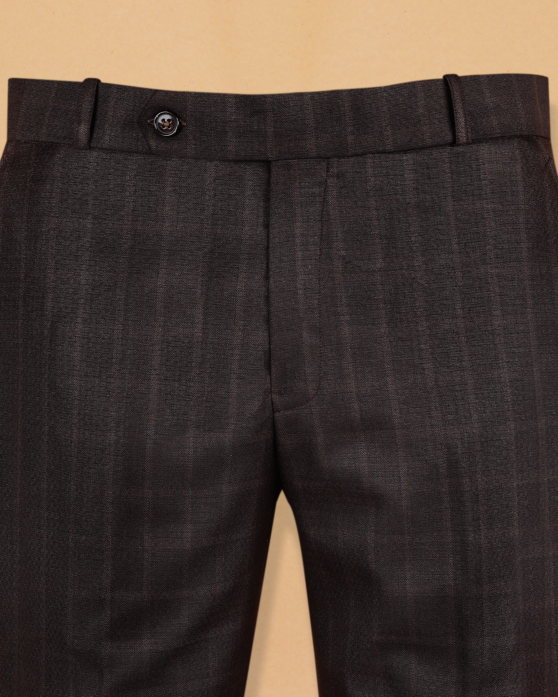 Espresso Windowpane Terry Rayon Formal Pant T275-42, T275-34, T275-32, T275-36, T275-28, T275-30, T275-38, T275-44, T275-40