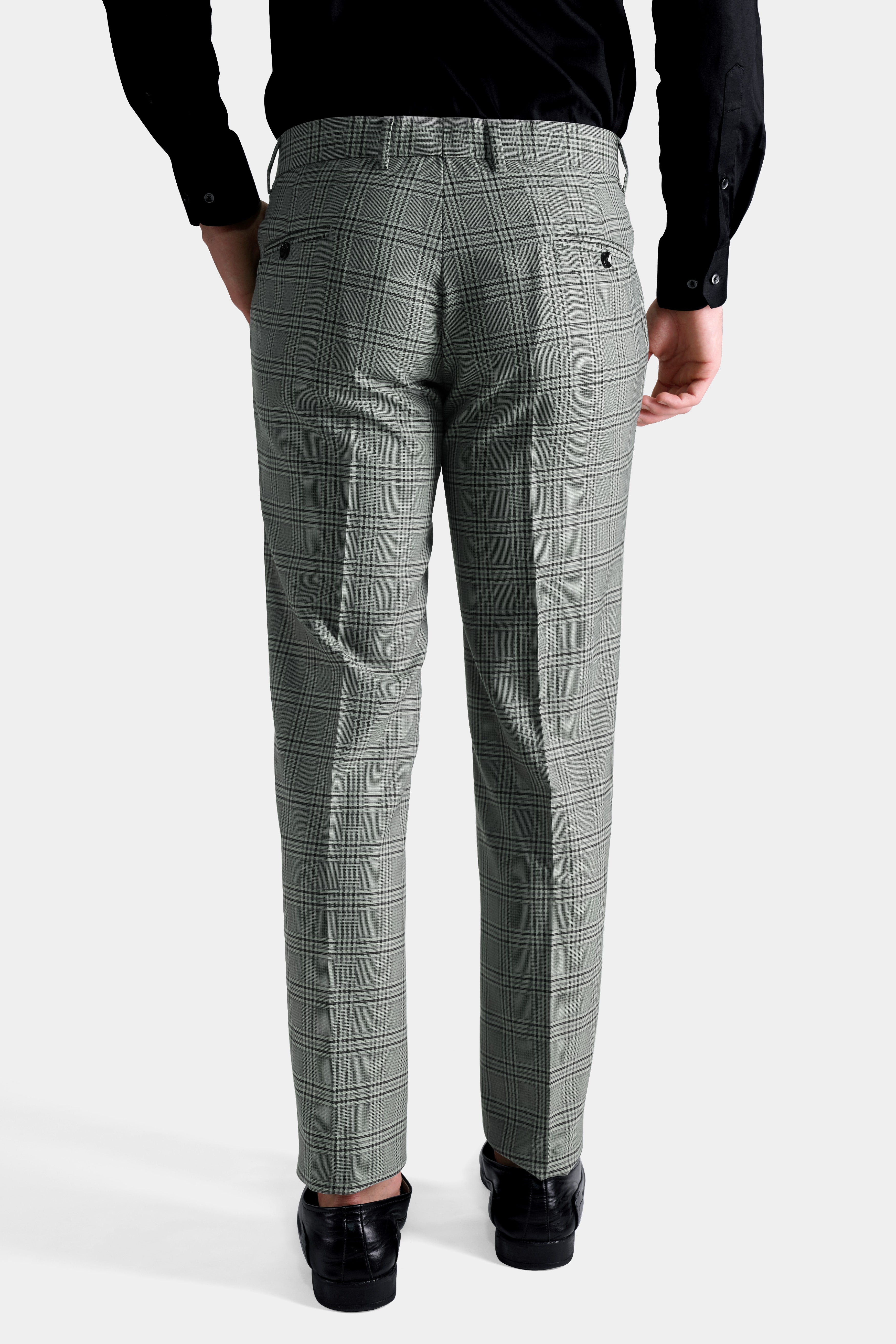 Flint Gray Plaid Wool Rich Pant T2754-28, T2754-30, T2754-32, T2754-34, T2754-36, T2754-38, T2754-40, T2754-42, T2754-44