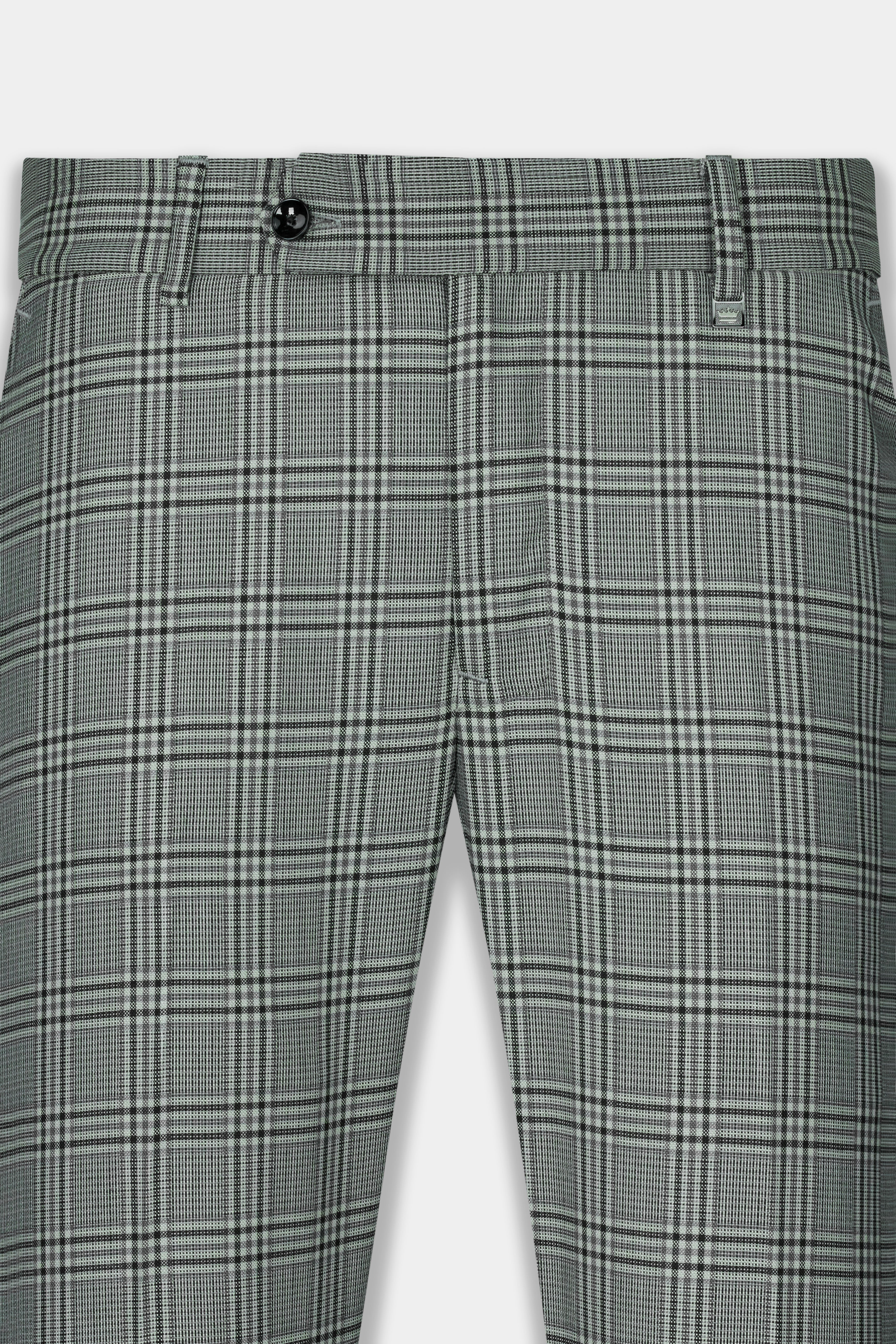 Flint Gray Plaid Wool Rich Pant T2754-28, T2754-30, T2754-32, T2754-34, T2754-36, T2754-38, T2754-40, T2754-42, T2754-44