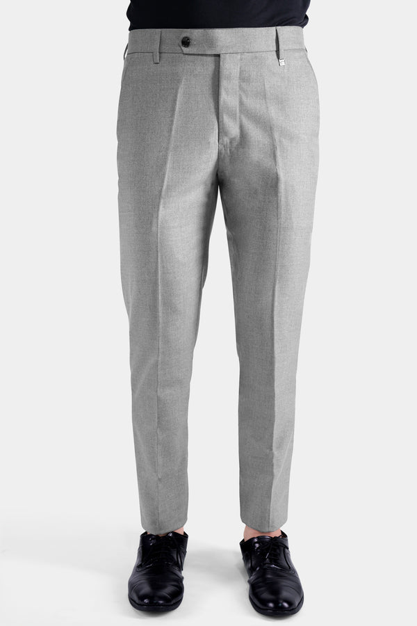 Classic Pure Wool Trousers in Grey  David Nieper