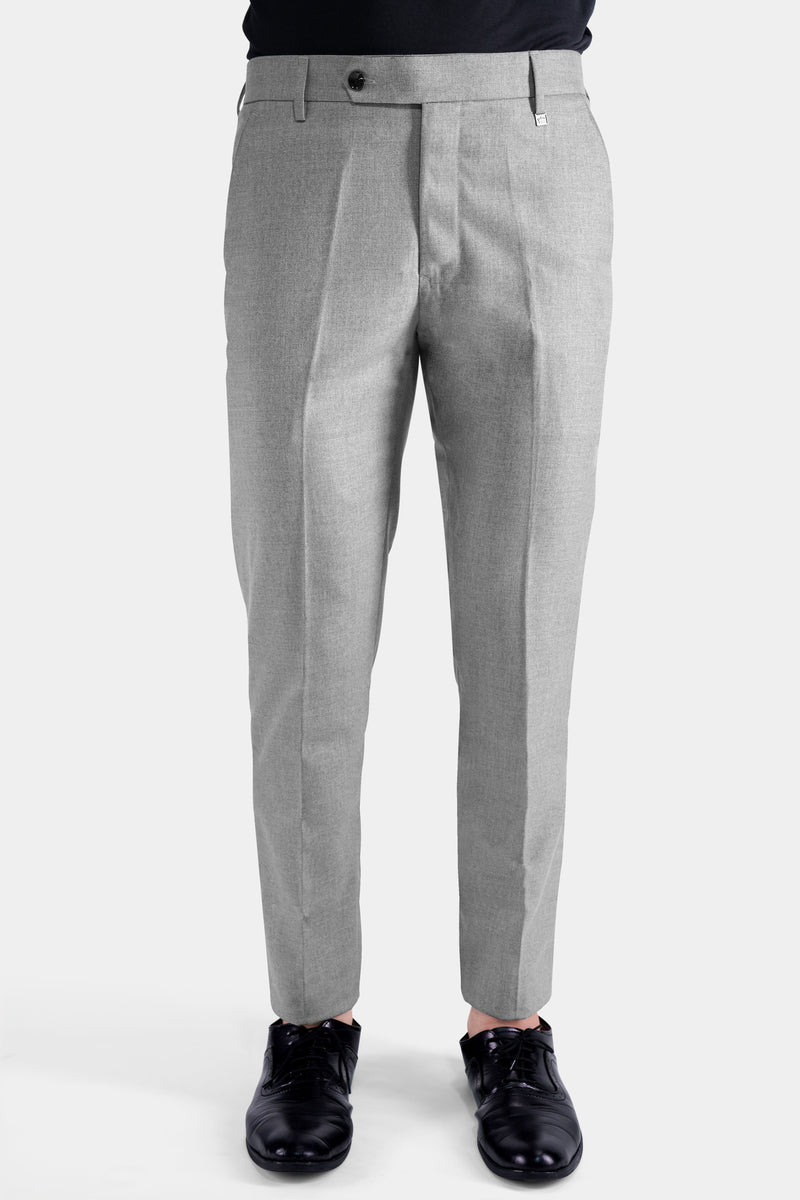 Grey Wool  Cashmere Flannel Trousers  Peter Christian