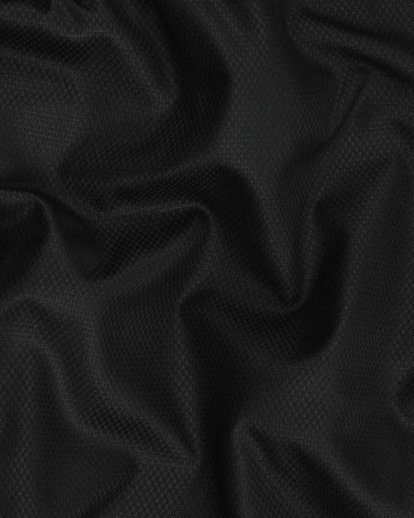 Jade Black Diamond Textured Trouser