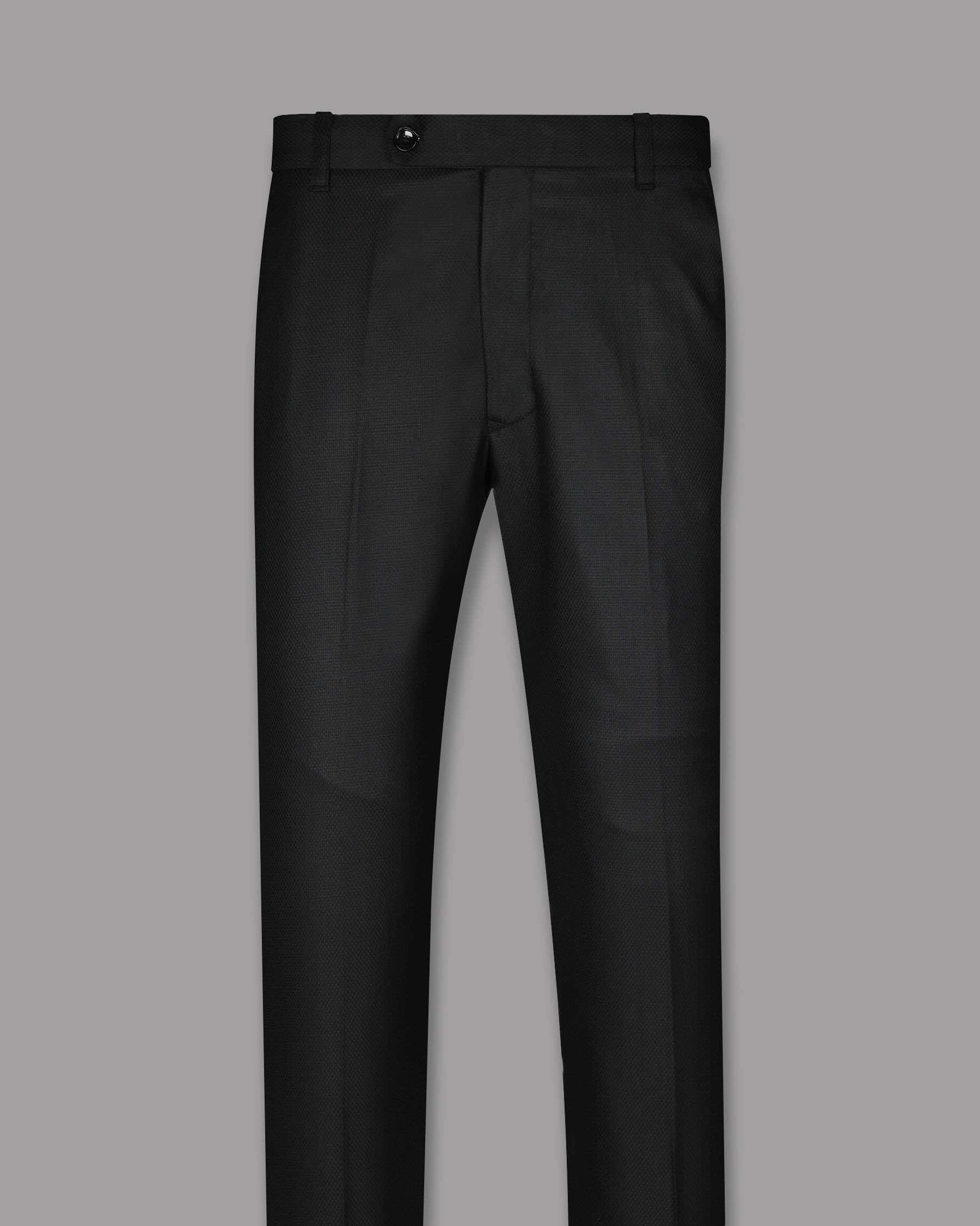 Jade Black Diamond Textured Trouser