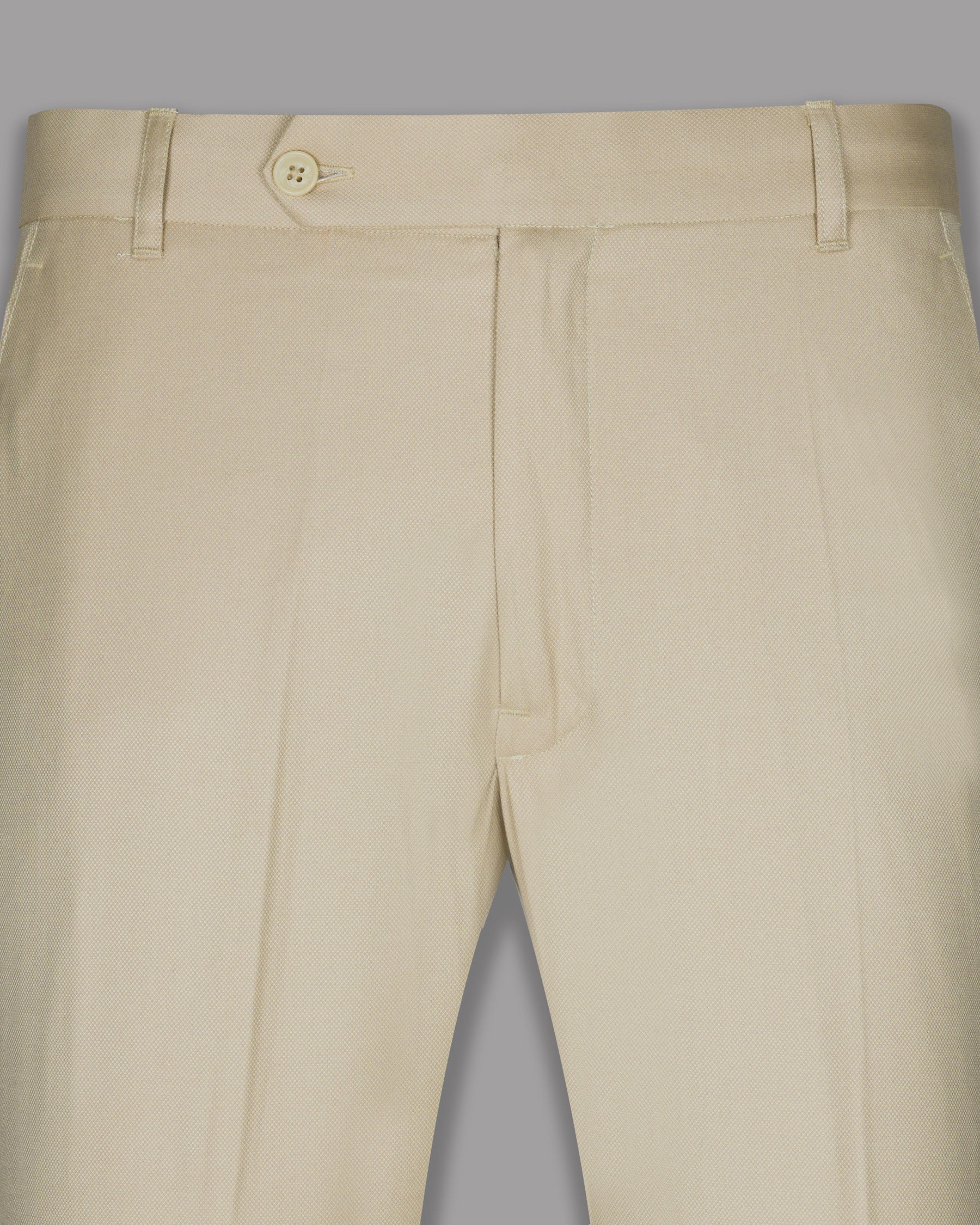 Cream Subtle Textured Wool Rich Tweed Pant T766-34, T766-36, T766-42, T766-44, T766-40, T766-28, T766-30, T766-32, T766-38