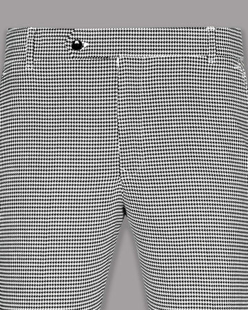 Black and White Houndstooth Wool Rich Pant T825-44, T825-42, T825-40, T825-28, T825-30, T825-32, T825-34, T825-36, T825-38