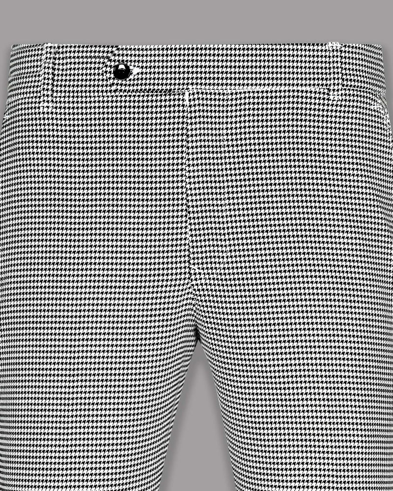 Black and White Houndstooth Wool Rich Pant T825-44, T825-42, T825-40, T825-28, T825-30, T825-32, T825-34, T825-36, T825-38