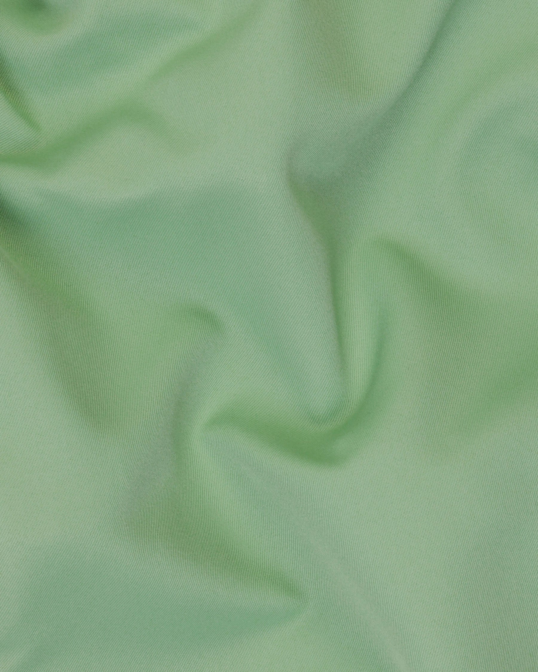 Asparagus Green Wool Blend Pant