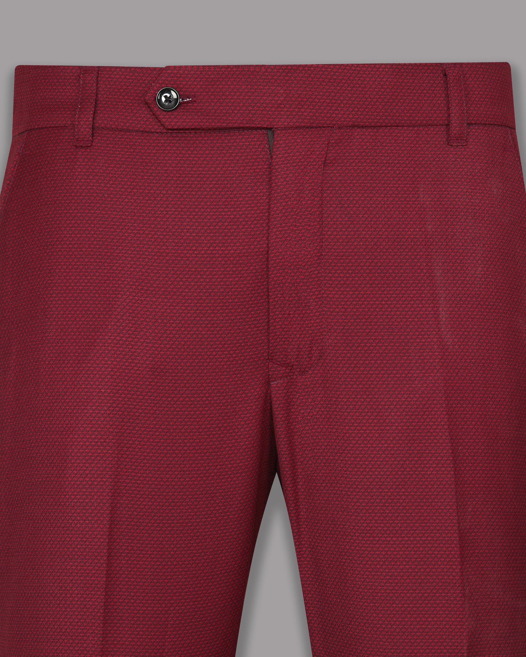 Brick Red Subtle Diamond Textured Pant T946-30, T946-40, T946-34, T946-44, T946-28, T946-32, T946-38, T946-42, T946-36