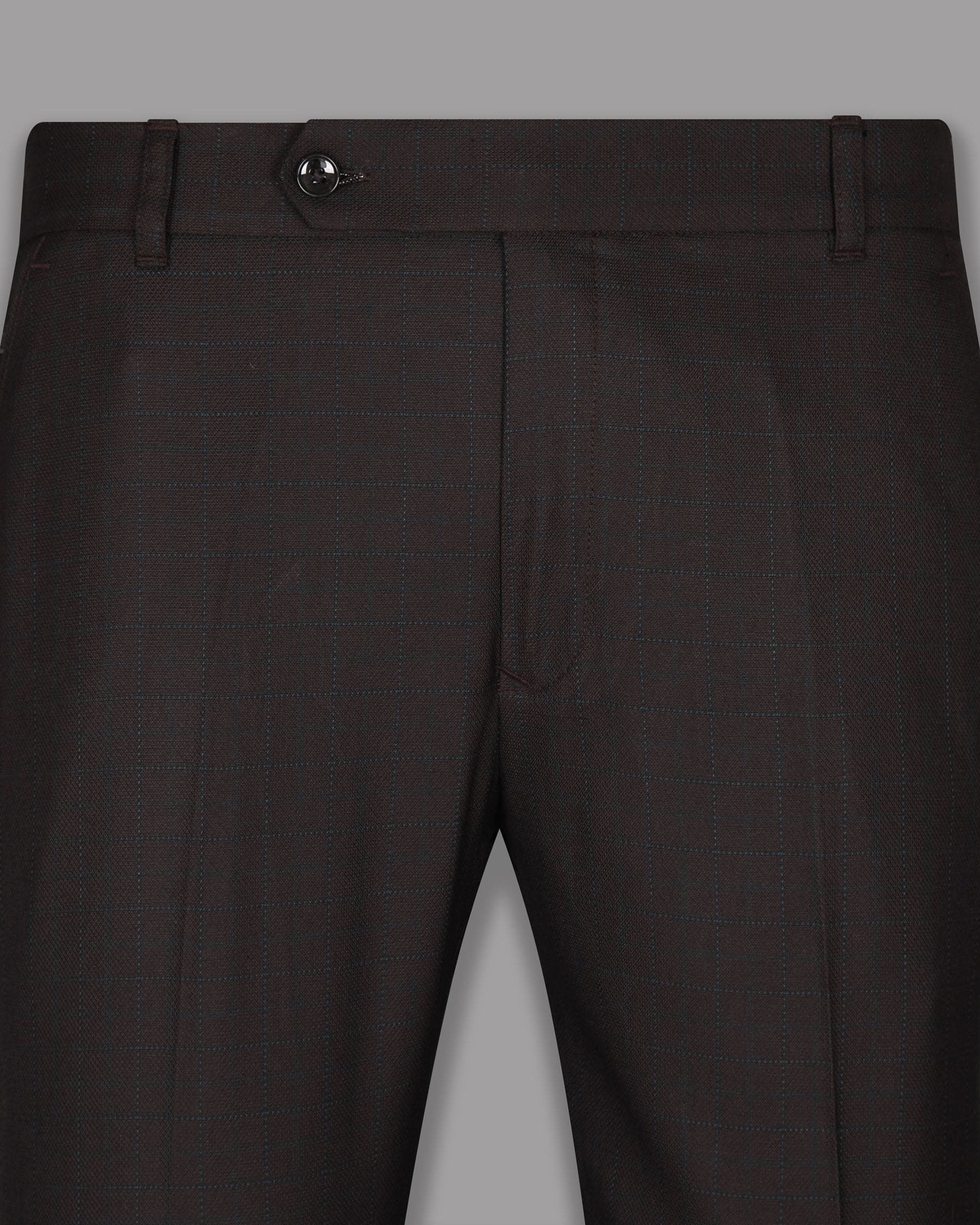 Coffee Brown Subtle Windowpane Formal Pant T983-28, T983-30, T983-34, T983-36, T983-44, T983-38, T983-42, T983-40, T983-32