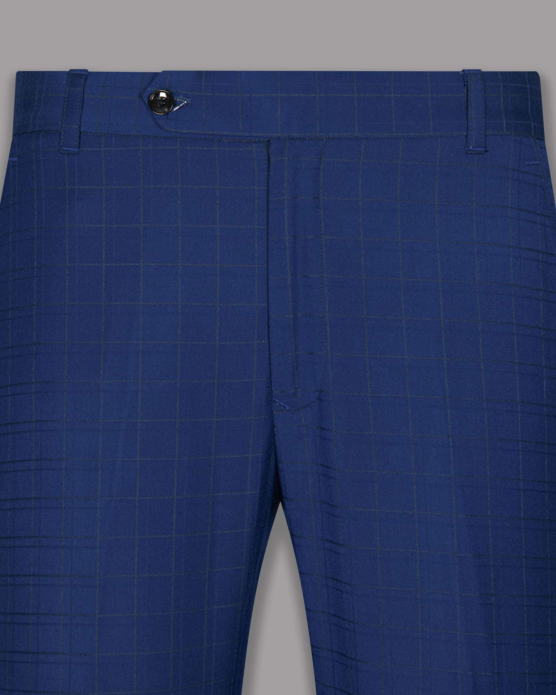 Regal blue Subtle Windowpane Formal Pant T997-28, T997-32, T997-38, T997-30, T997-34, T997-36, T997-40, T997-42, T997-44