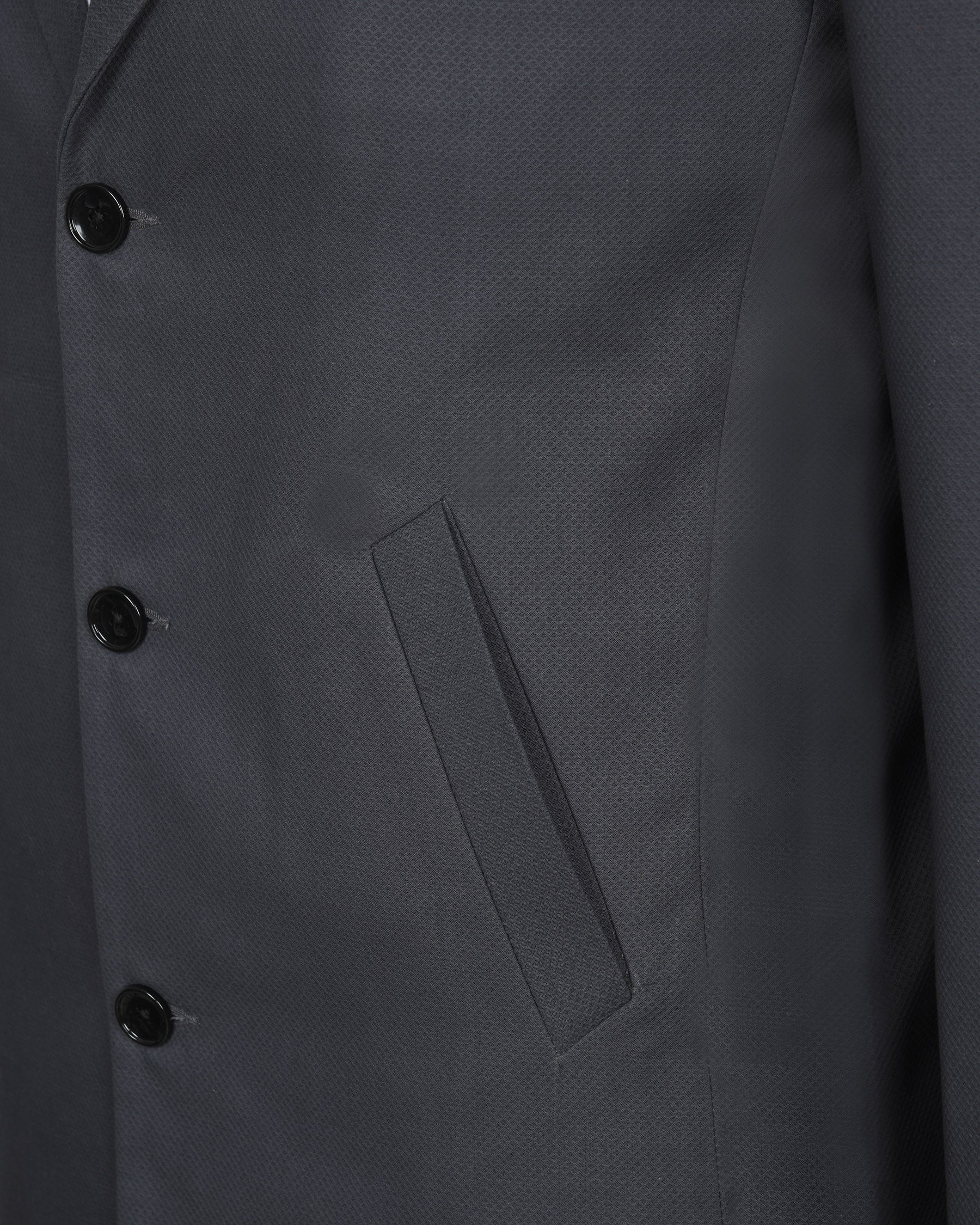 Grey Textured Cotton Trench Coat TCB04SB-36, TCB04SB-38, TCB04SB-40, TCB04SB-42, TCB04SB-44, TCB04SB-46, TCB04SB-48, TCB04SB-50, TCB04SB-52, TCB04SB-54, TCB04SB-56, TCB04SB-58, TCB04SB-60