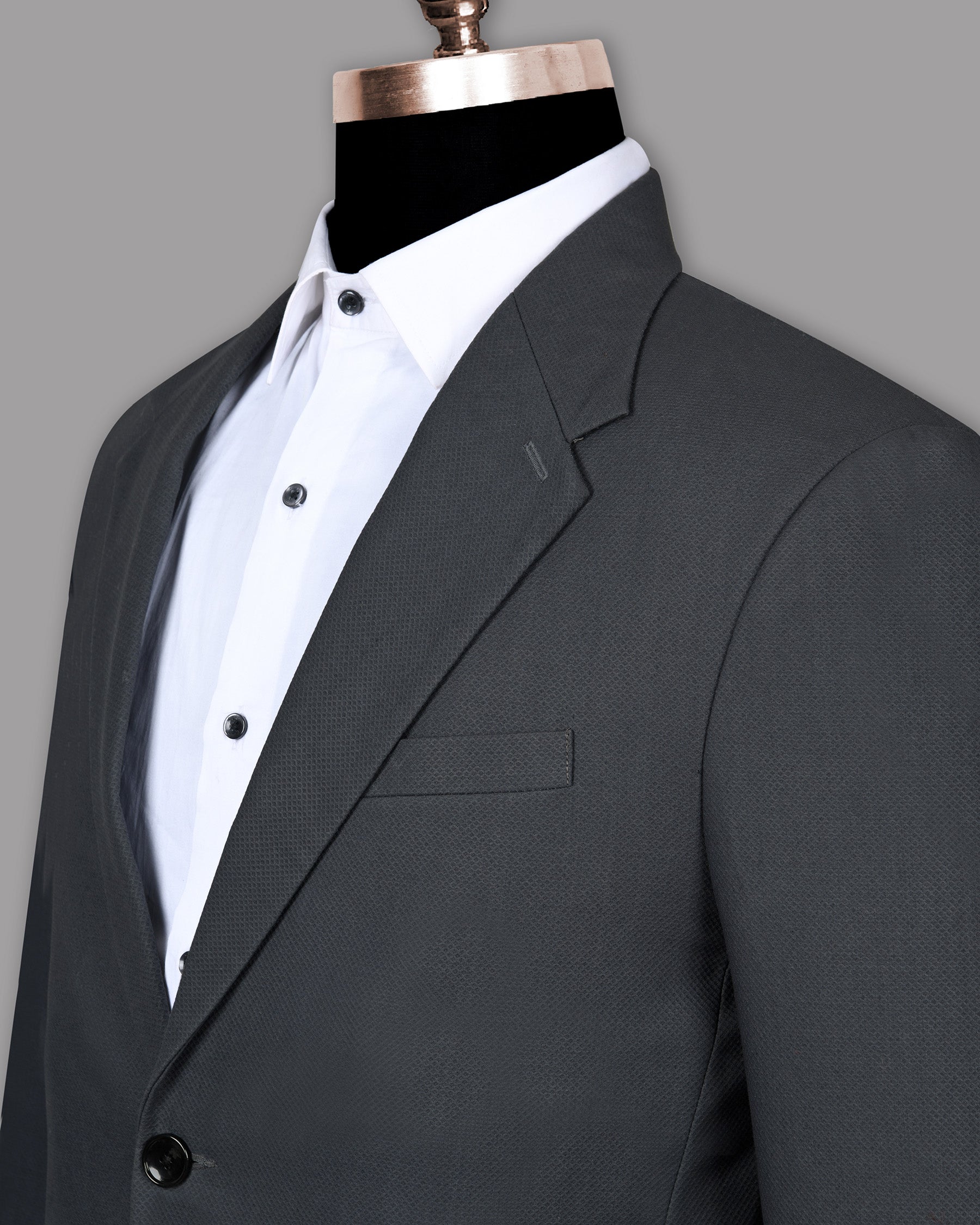 Grey Textured Cotton Trench Coat TCB04SB-36, TCB04SB-38, TCB04SB-40, TCB04SB-42, TCB04SB-44, TCB04SB-46, TCB04SB-48, TCB04SB-50, TCB04SB-52, TCB04SB-54, TCB04SB-56, TCB04SB-58, TCB04SB-60