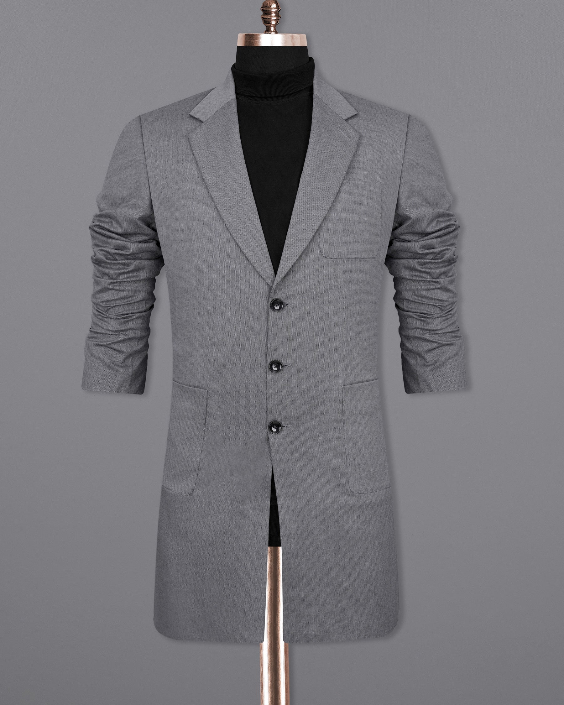 Storm Dust Gray Single Breasted Trench Coat TCB2028-SB-PP-36, TCB2028-SB-PP-38, TCB2028-SB-PP-40, TCB2028-SB-PP-42, TCB2028-SB-PP-44, TCB2028-SB-PP-46, TCB2028-SB-PP-48, TCB2028-SB-PP-50, TCB2028-SB-PP-52, TCB2028-SB-PP-54, TCB2028-SB-PP-56, TCB2028-SB-PP-58, TCB2028-SB-PP-60