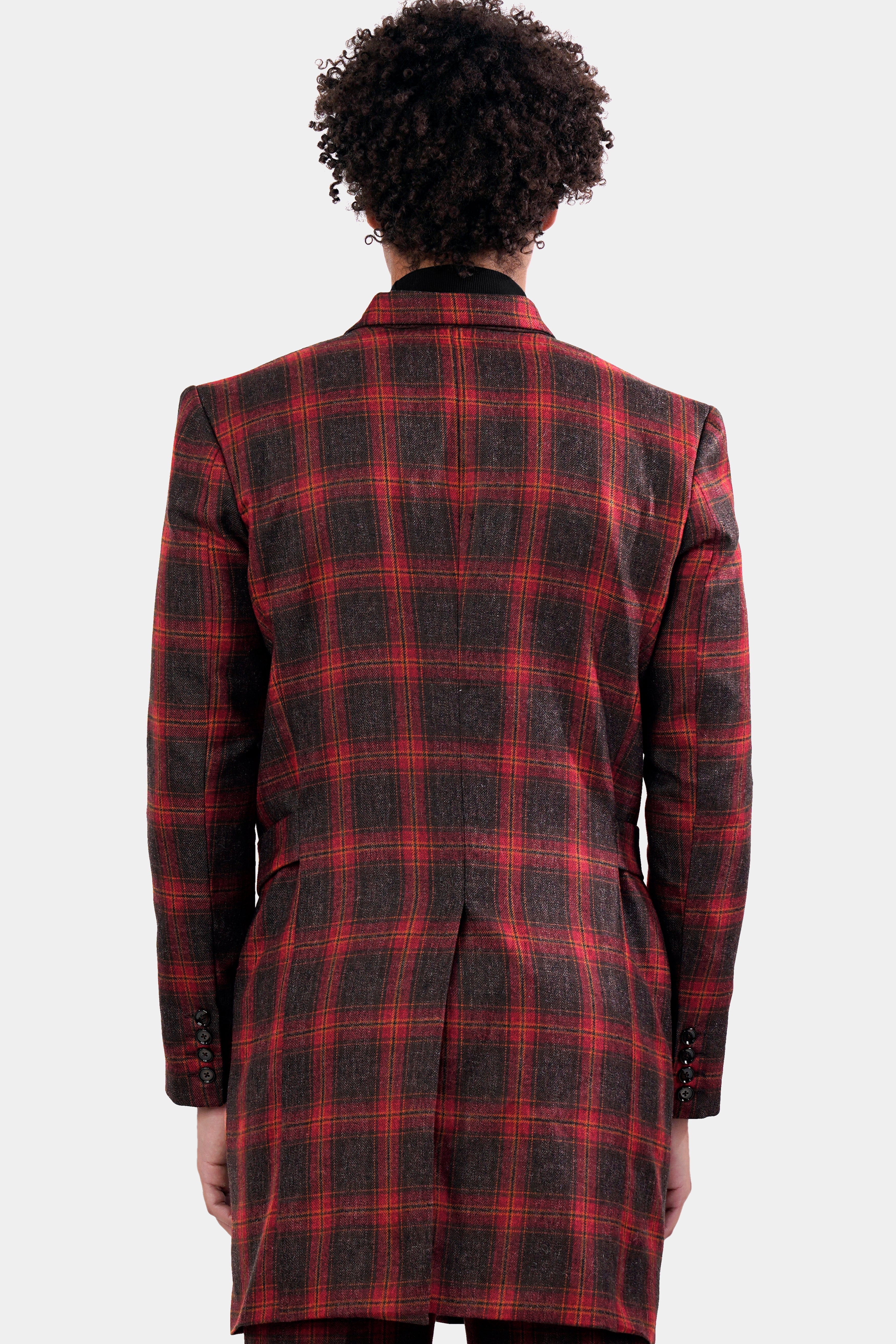 Claret Red and Walnut Brown Tweed Plaid Double Breasted Designer Trench Coat TCB2918-DB-D1-36, TCB2918-DB-D1-38, TCB2918-DB-D1-40, TCB2918-DB-D1-42, TCB2918-DB-D1-44, TCB2918-DB-D1-46, TCB2918-DB-D1-48, TCB2918-DB-D1-50, TCB2918-DB-D1-52, TCB2918-DB-D1-54, TCB2918-DB-D1-56, TCB2918-DB-D1-58, TCB2918-DB-D1-60
