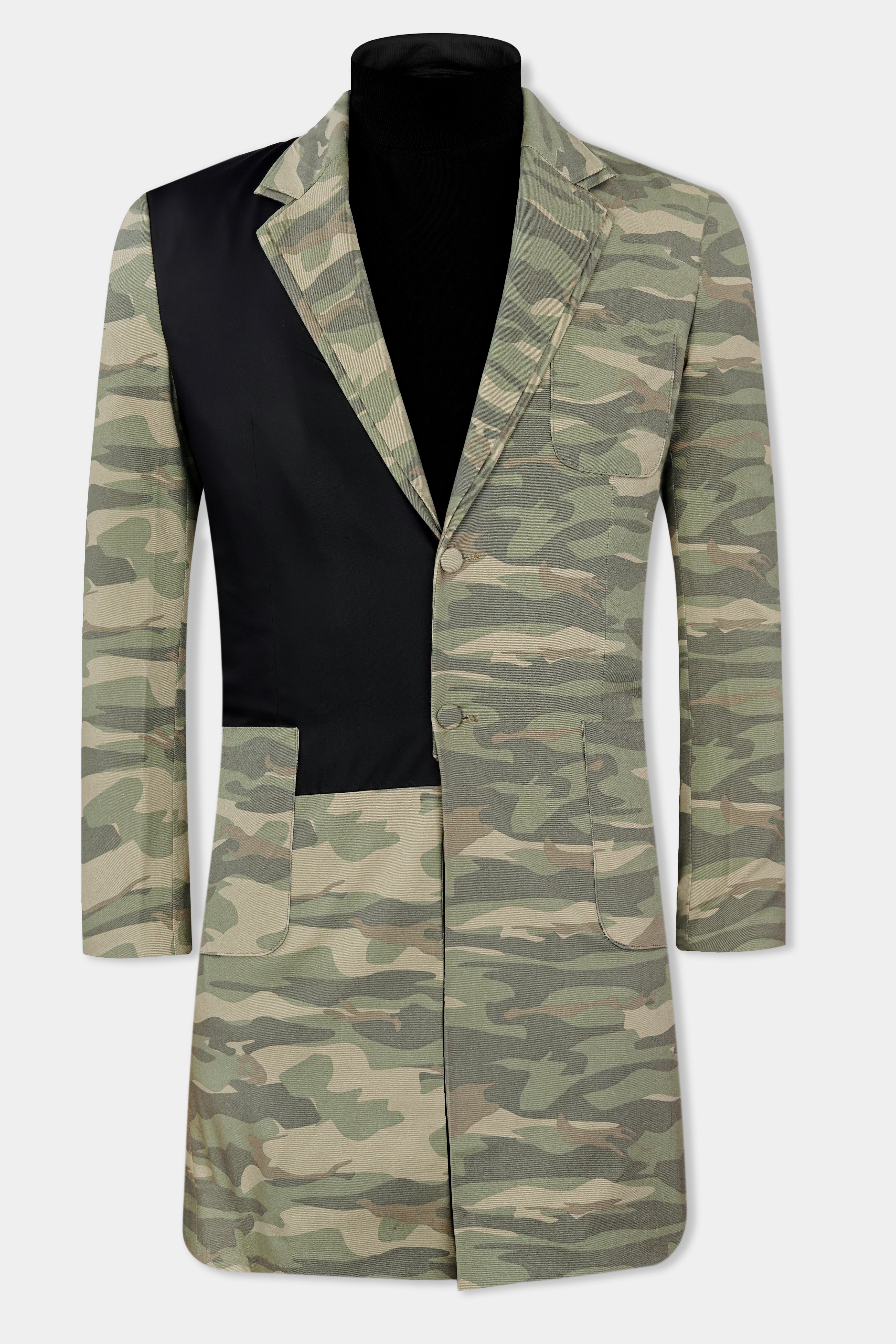 Camo hot sale trench jacket