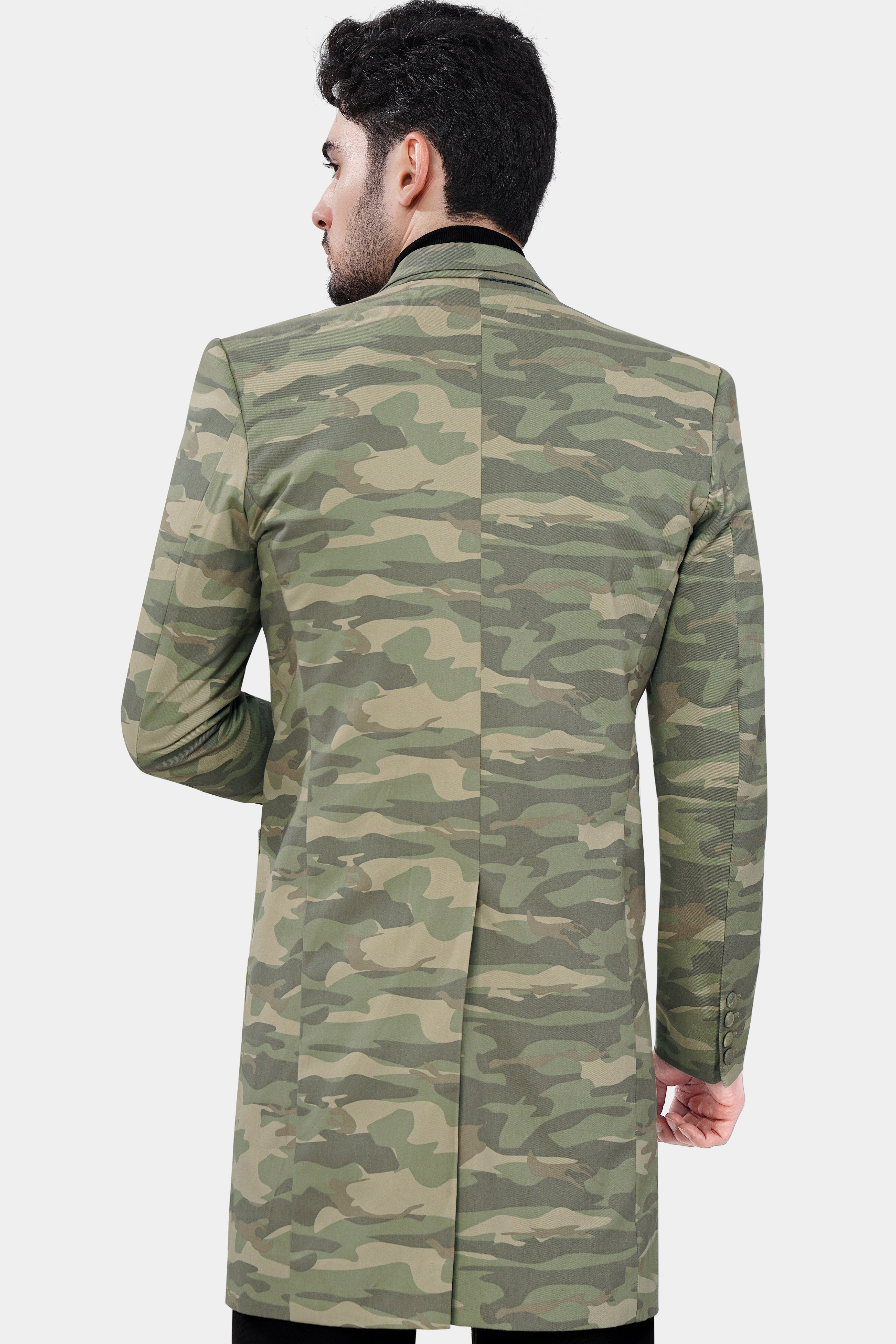 Camouflage trench coat best sale