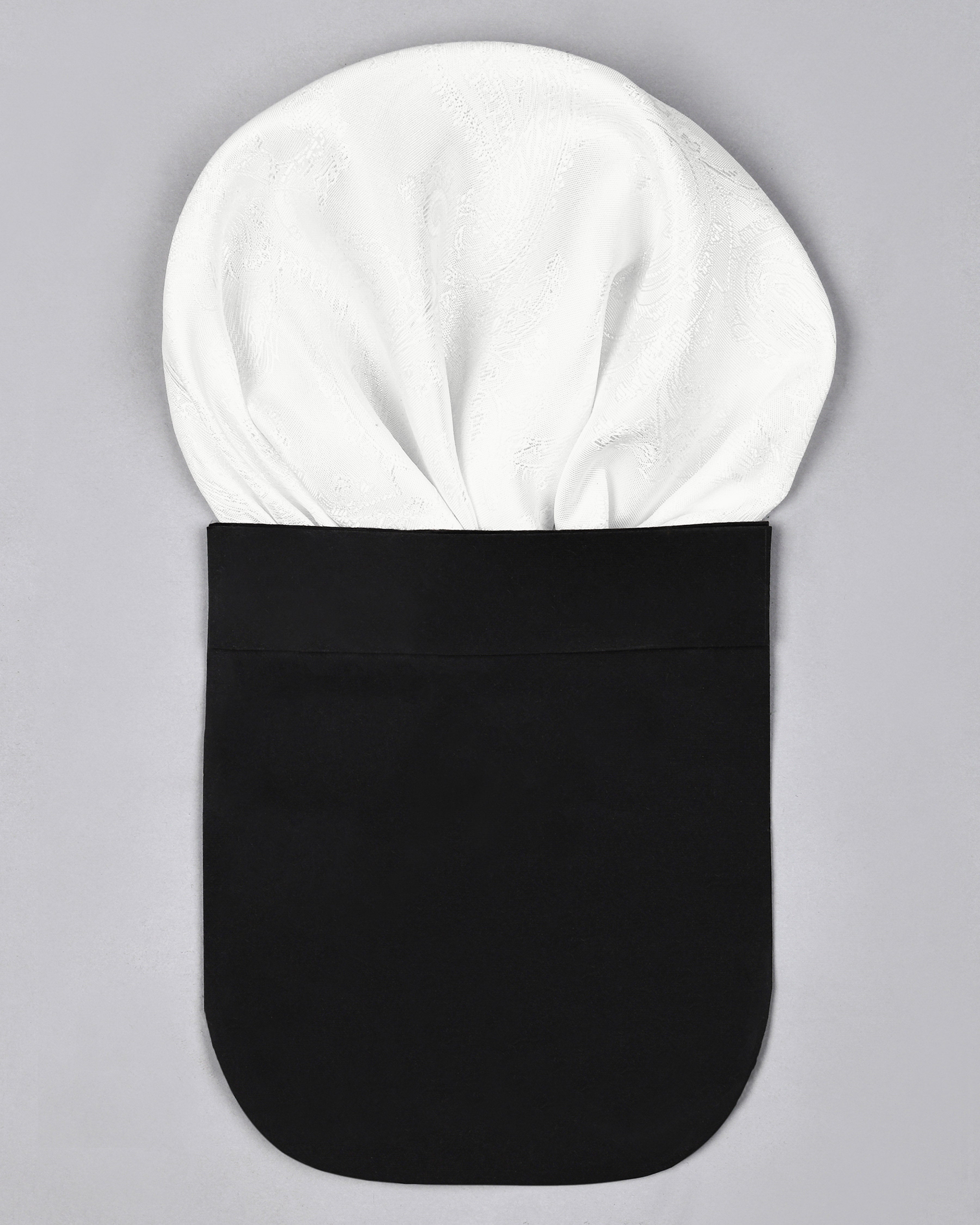 Bright White Paisley Jacquard Tie with Free Pocket square