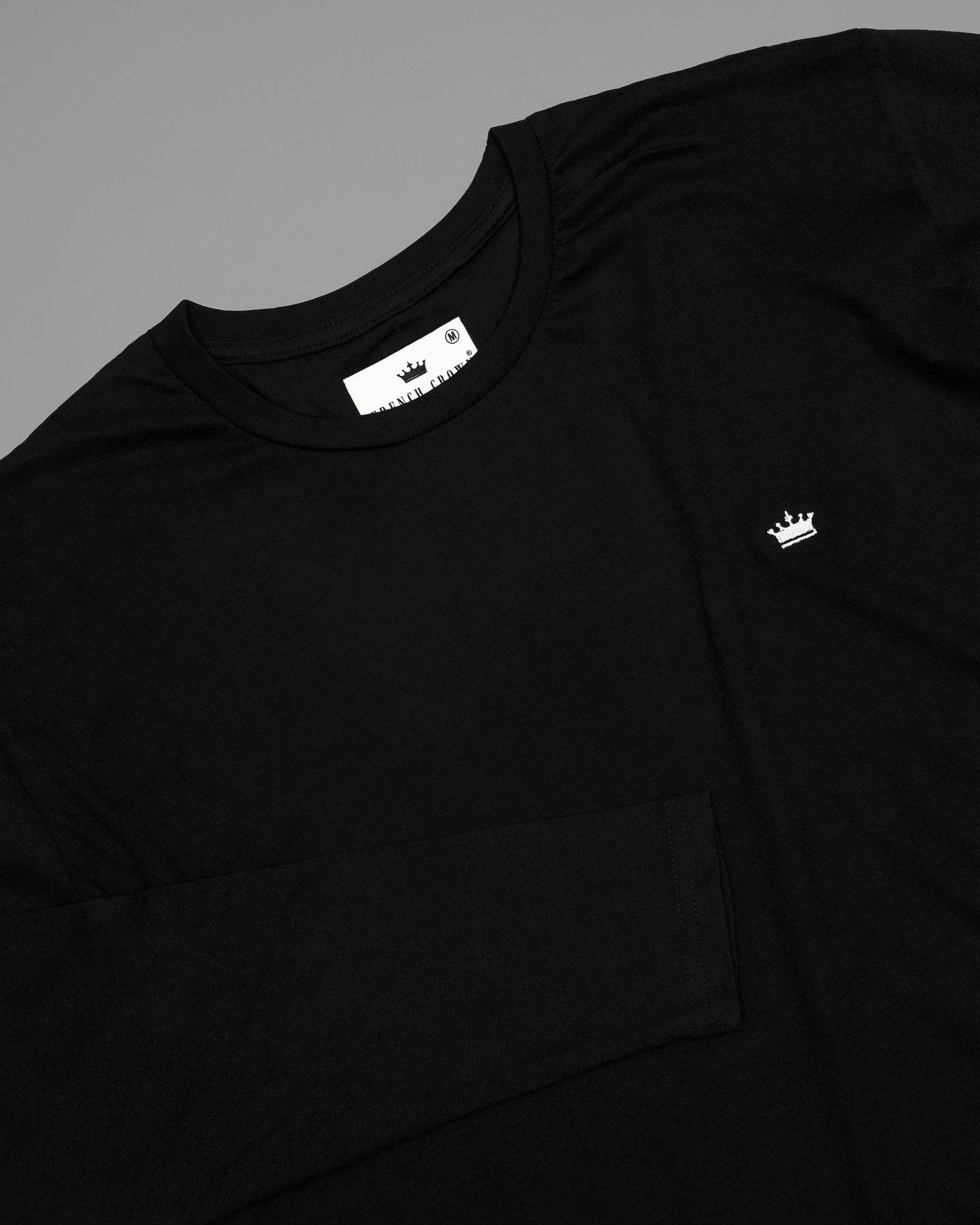 Jet Black Full-Sleeve Super Soft Organic Cotton T-Shirt TS300-S, TS300-M, TS300-L, TS300-XL, TS300-XXL