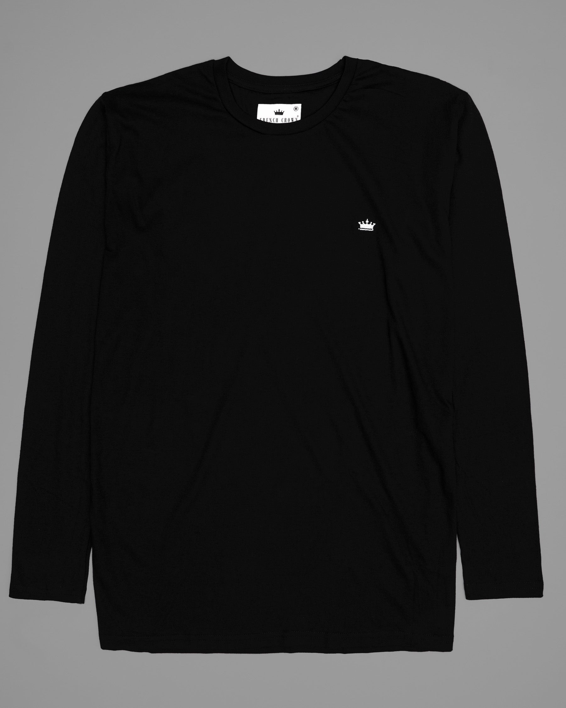 Jet Black Full-Sleeve Super Soft Organic Cotton T-Shirt